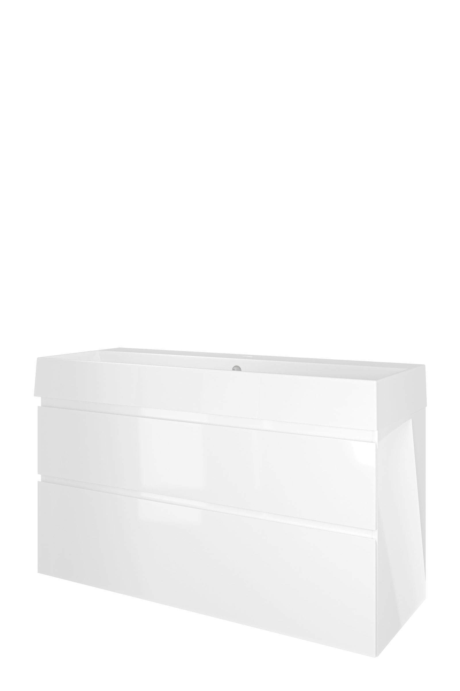 Proline set porselein Loft wast. met 1 krgt. en onderk. a-sym. 1815584 Glans wit/Glans wit H700xB1200xD460