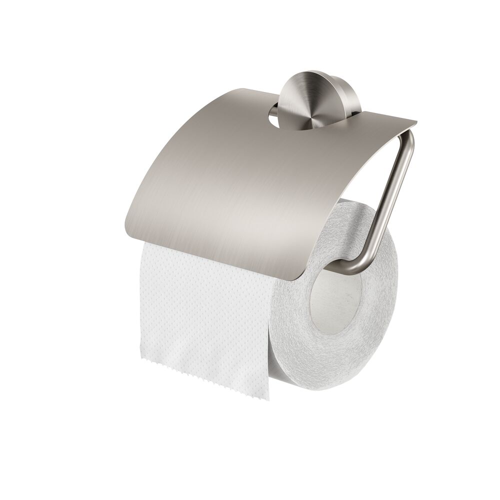 Geesa Opal toiletrolhouder met klep 917208-05 geborsteld rvs