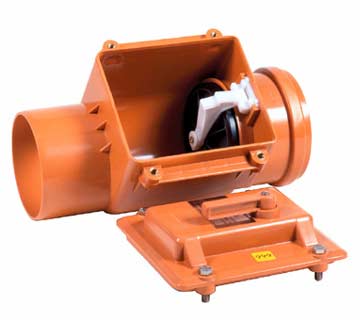 PVC manchet Ontstoppingsstuk 200 met terugslagklep mof/spie 1195001930