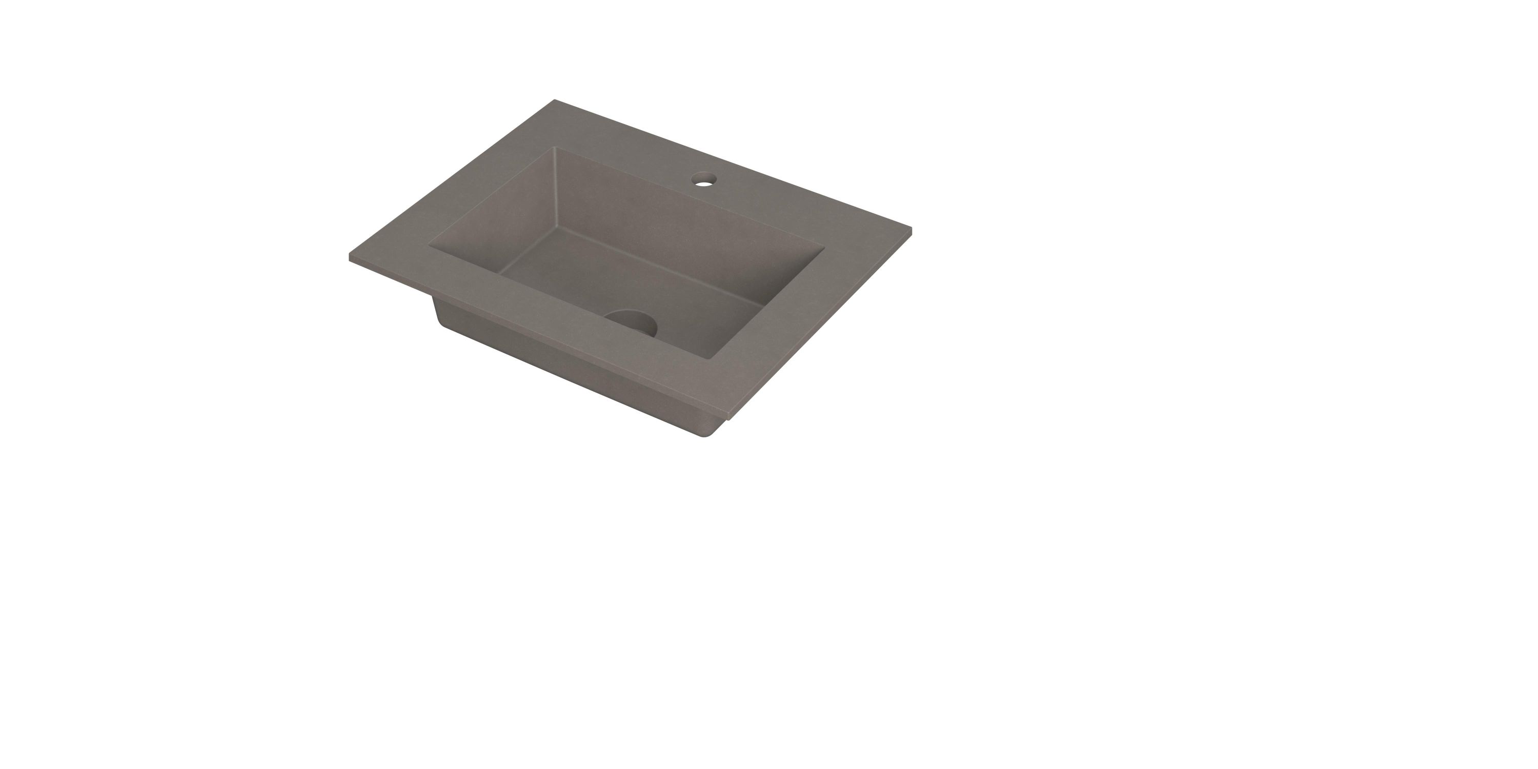 INK Kraft wastafel enkele bak 1 krgt 3417192 Quartz beton H10xB600xD450