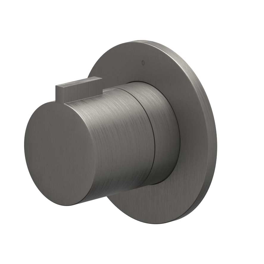 IVY Pact Afbouwdeel flow-through stopkraan symmetry met rond rozet 6202596 gebr. metal black PVD