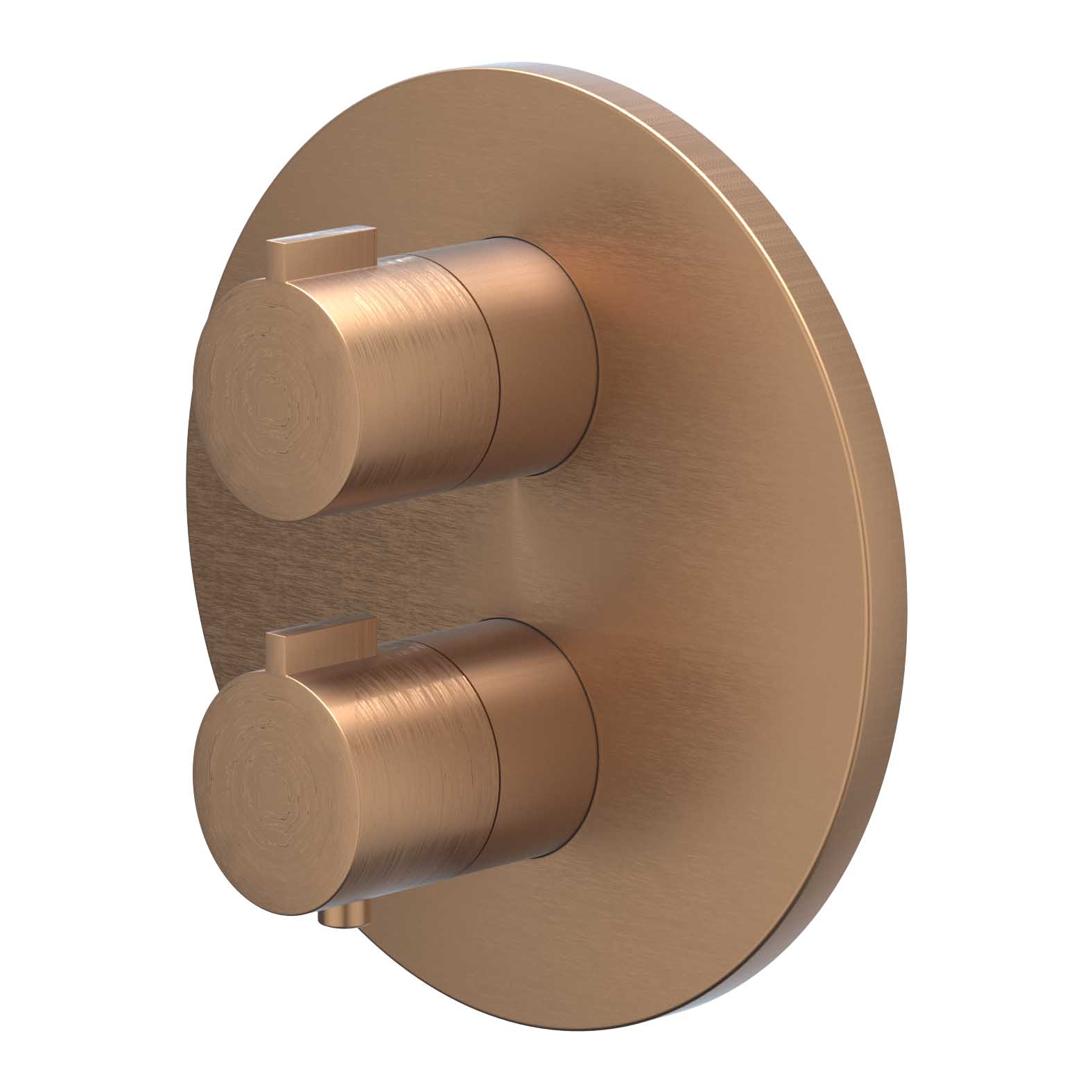 IVY Pact Afbouwdeel inbouwthermostaat met 1 losse stopkraan 6202255 gebr. mat koper PVD