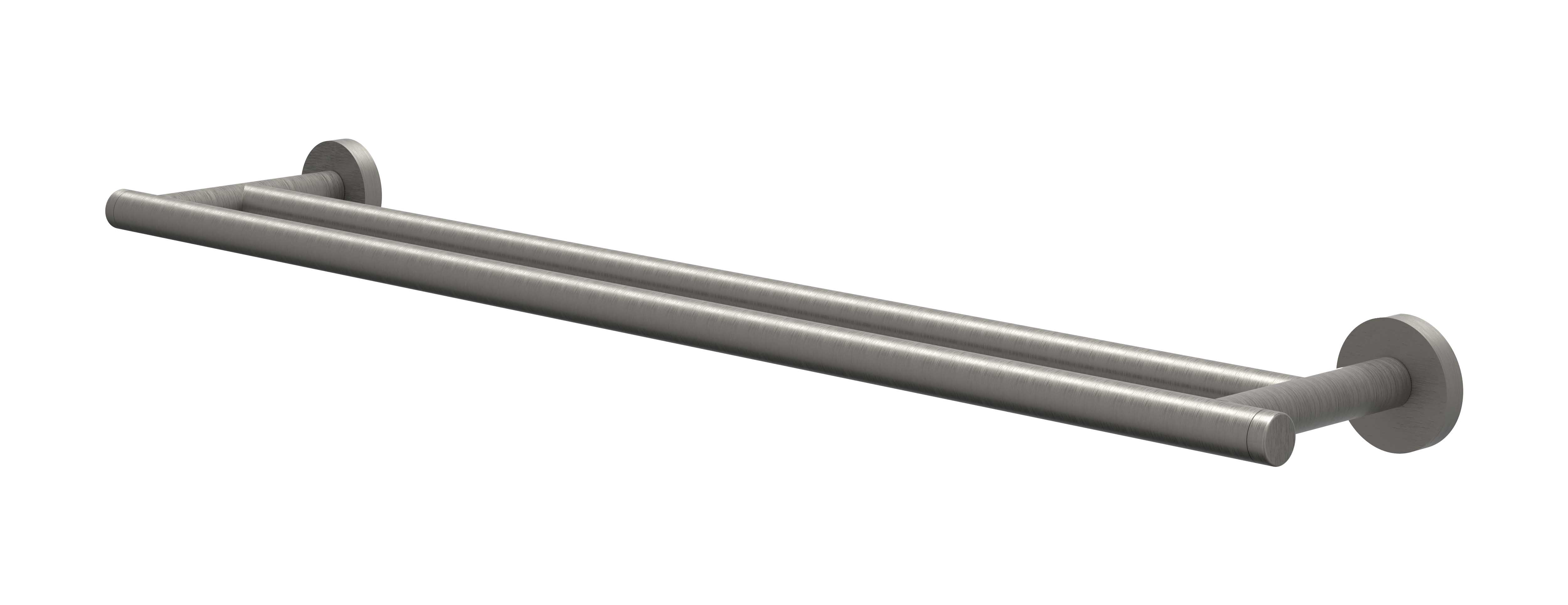 IVY Wandhanddoekrek 60cm dubbel 6500106 gebr. metal black PVD