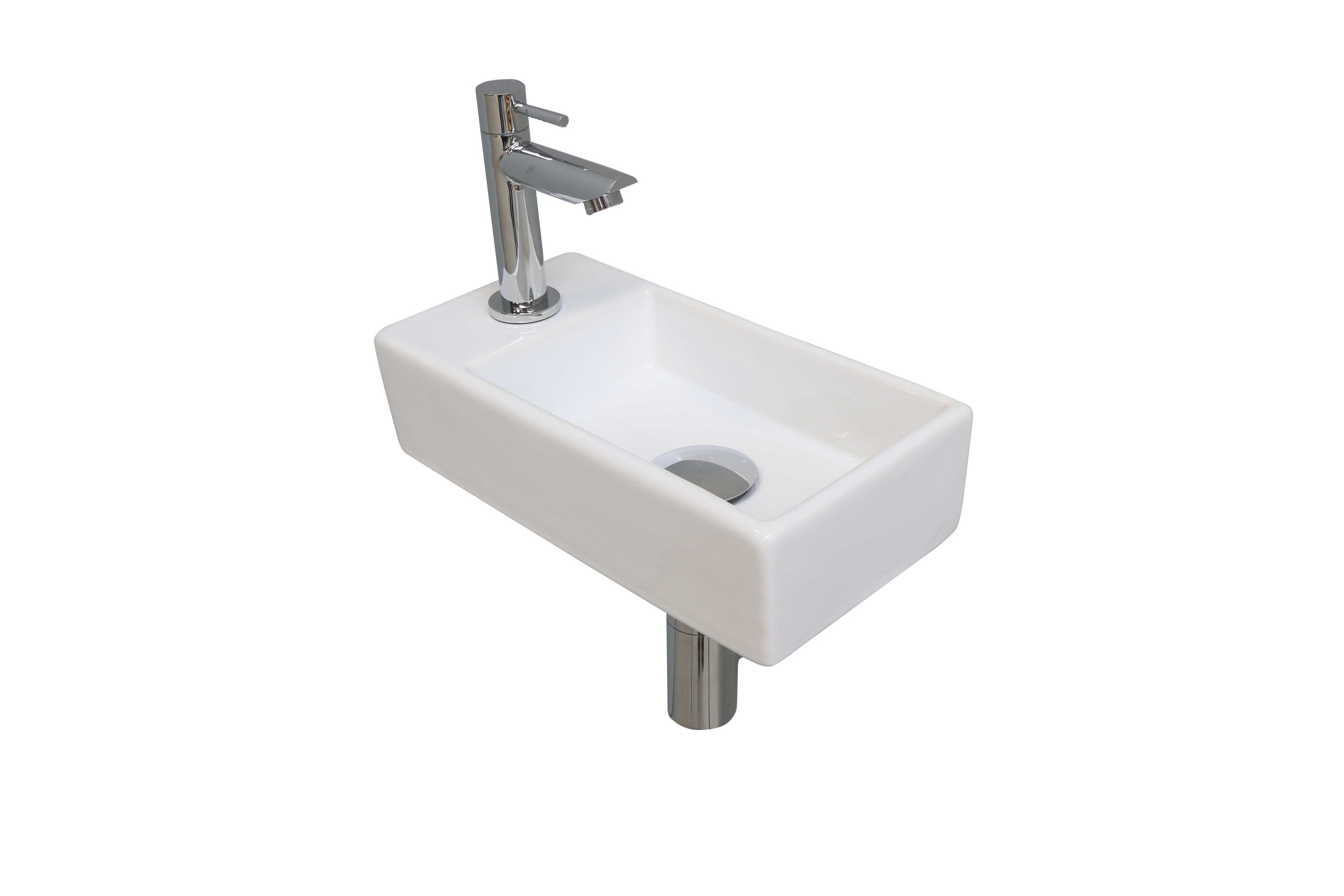 INK Versus Fonteinpack Porselein links 1805300 Glans wit/chroom H90xB360xD180