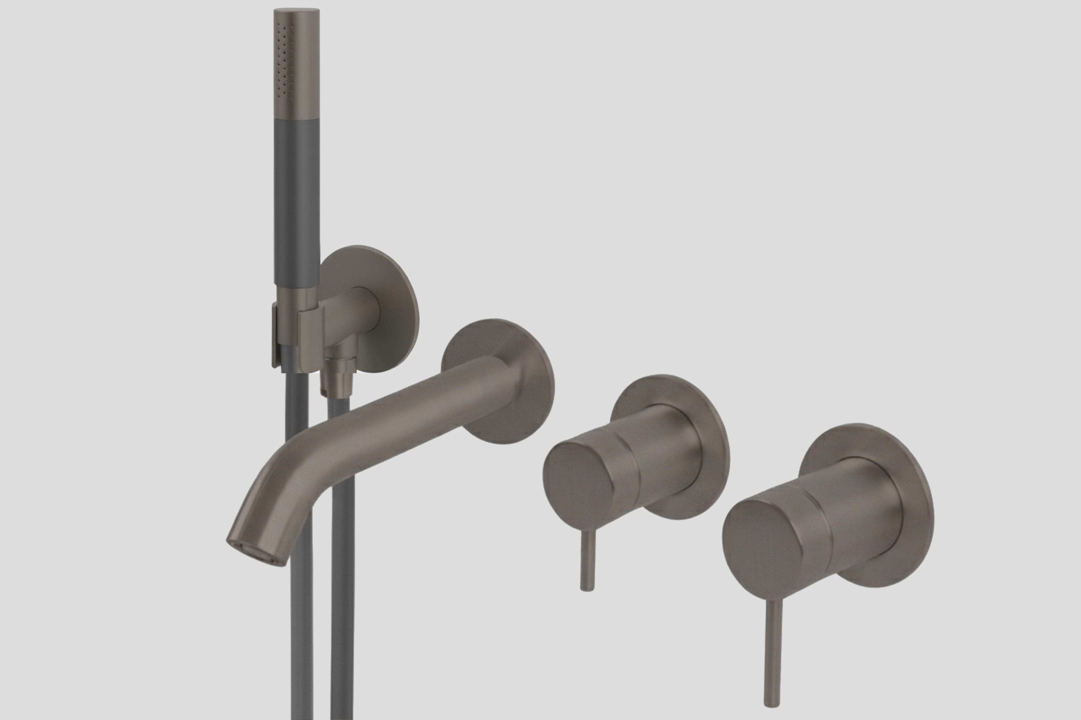 Lagoo Garda Inbouw badmengkraan met uitloop 2-weg omstel handdouche (staaf) en doucheslang G3206TC Tuscany