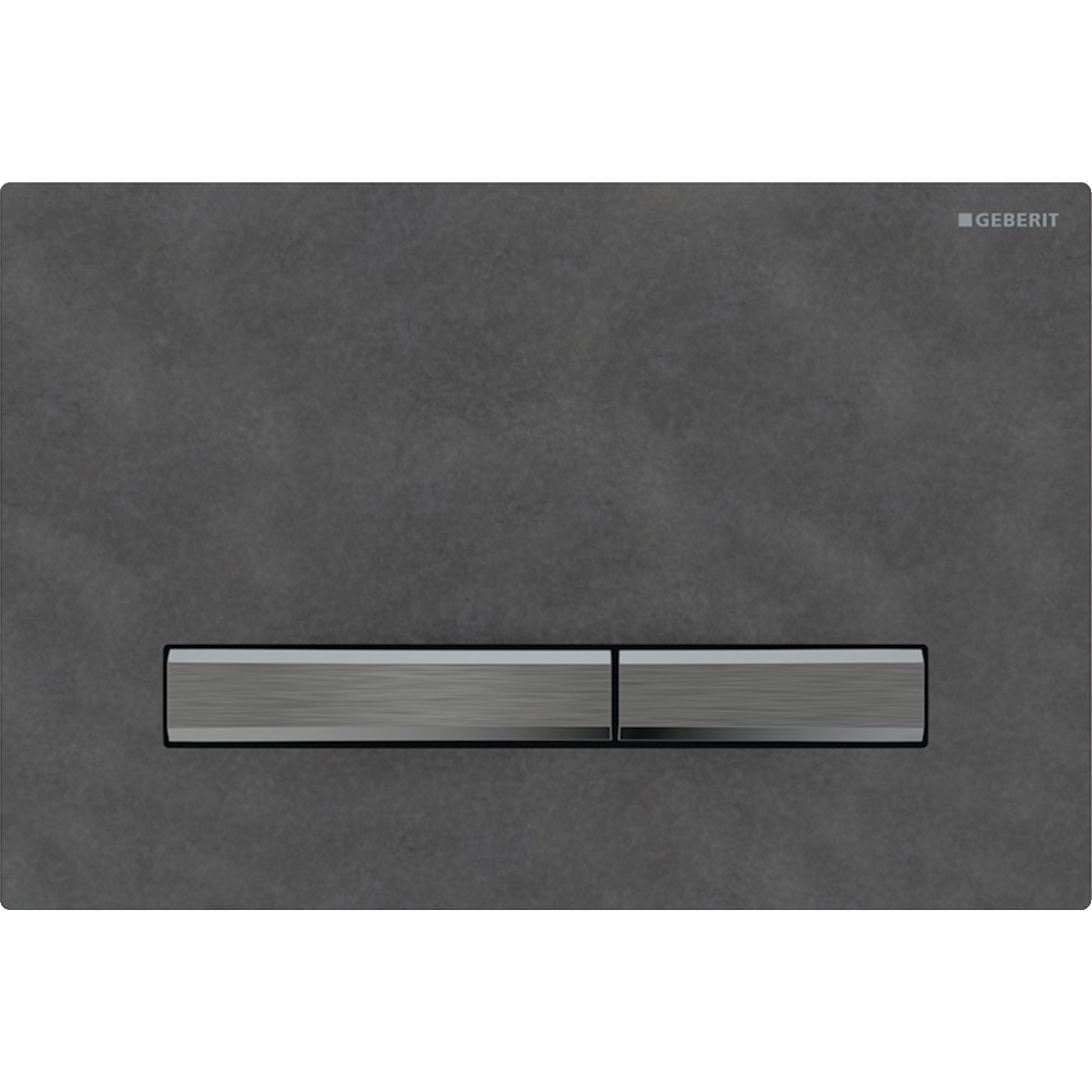 Geberit Sigma50 bedieningsplaat 2- toets square zwartchroom - Mustang leisteen 115.671.JM.2