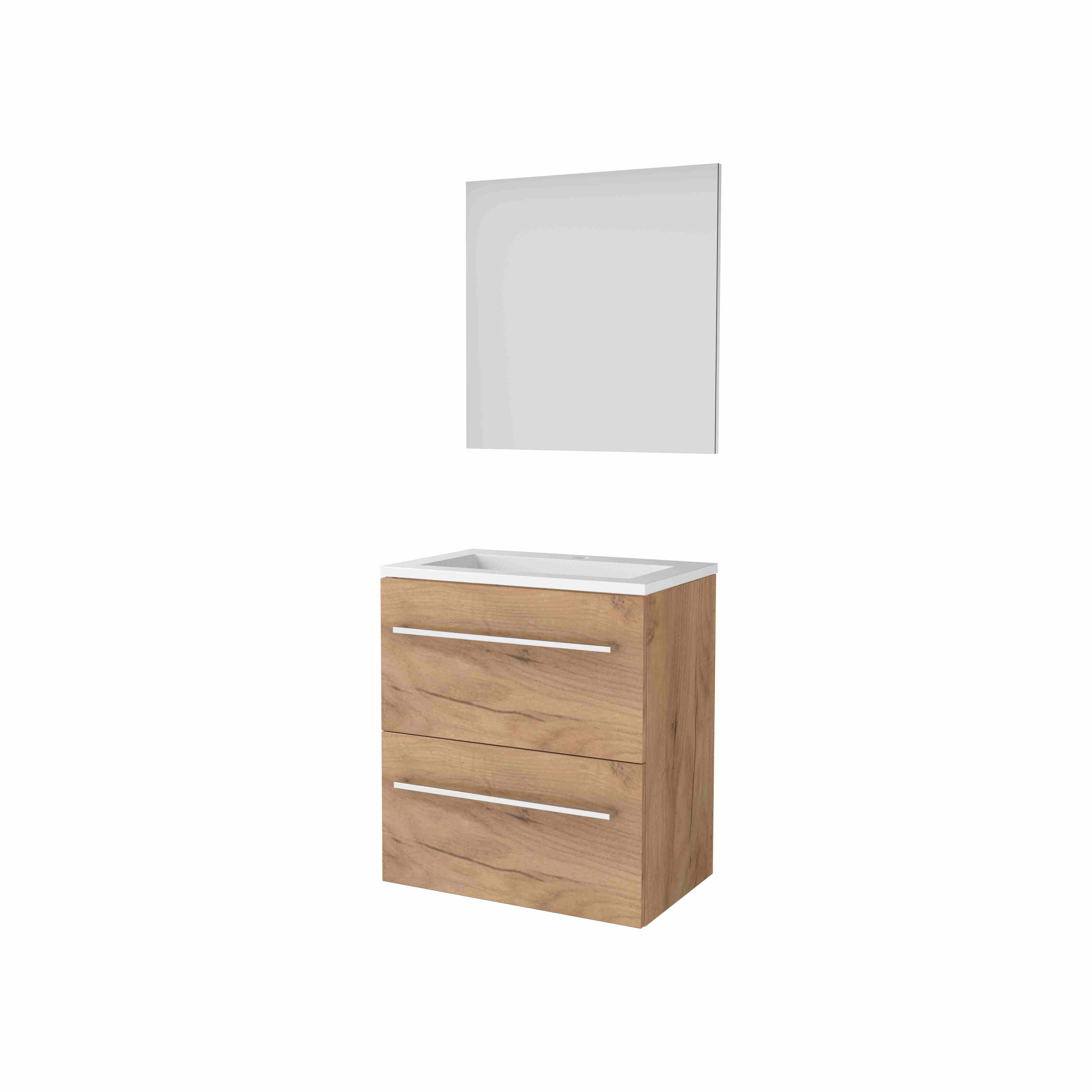 Basic Basic 39 onderk. m. gr. incl. 2 la + Acryl wast. incl. 1 krgt. incl. spg. op plaat B600xD390 Whisky Oak / 1810535