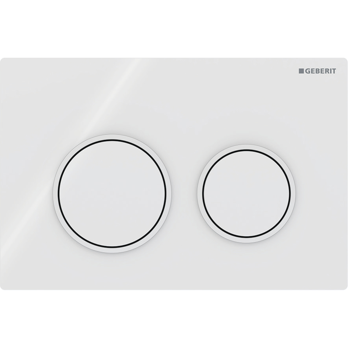 Geberit Omega20 bedieningsplaat 2- toets round wit - matwit - wit 115.085.11.1
