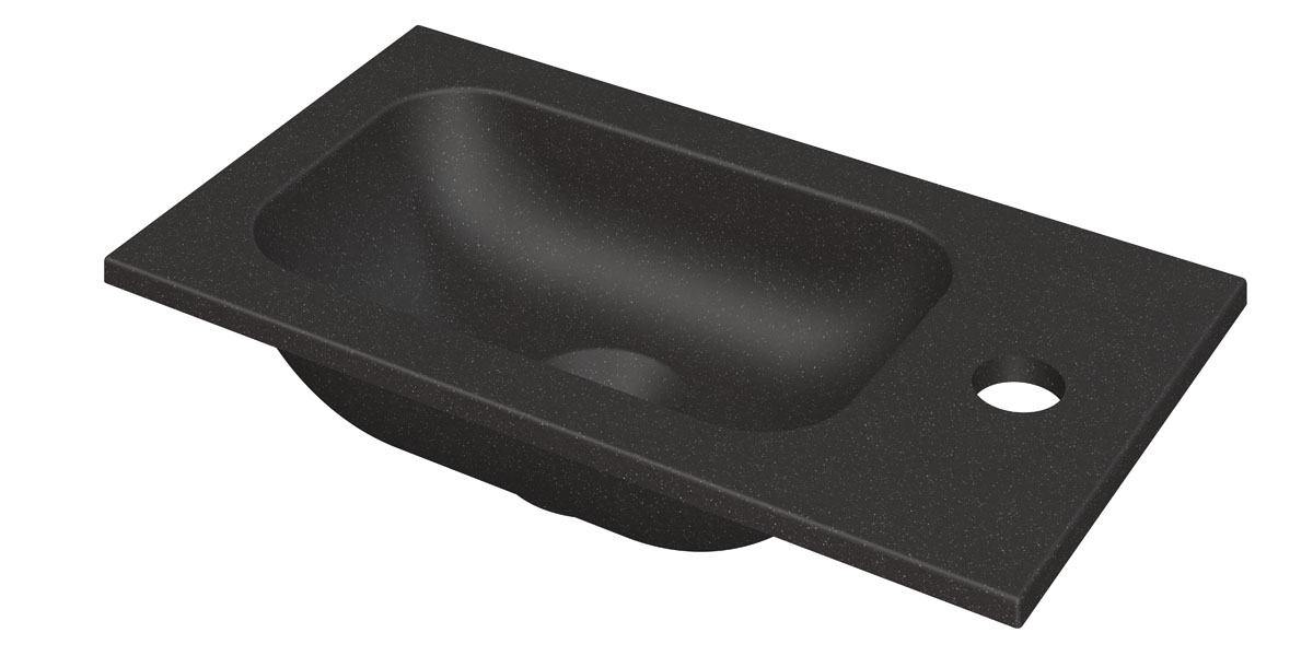 INK Enter Fontein quartz m. krgt. universeel H10xB400xD220 Quartz zwart / 3404363