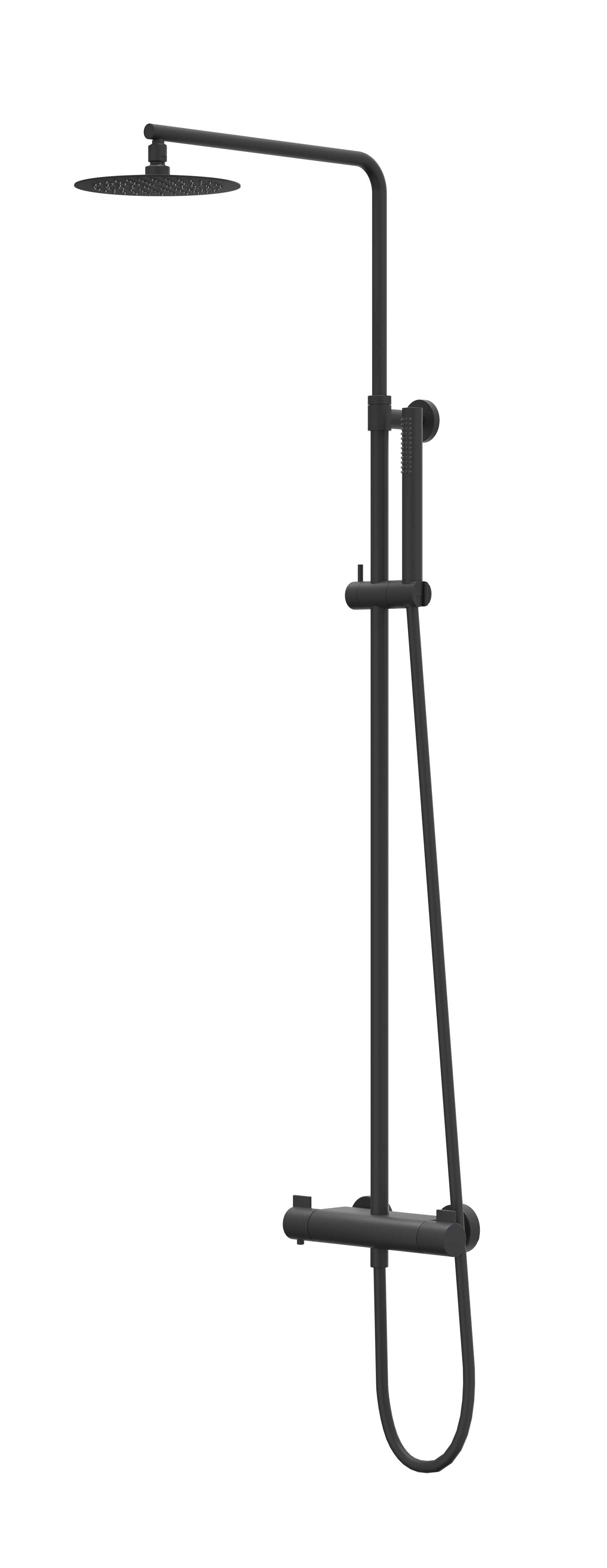 IVY Pact Doucheset opbouw set R20cm sl en staafmodel CSP1MZAA Mat zwart PED