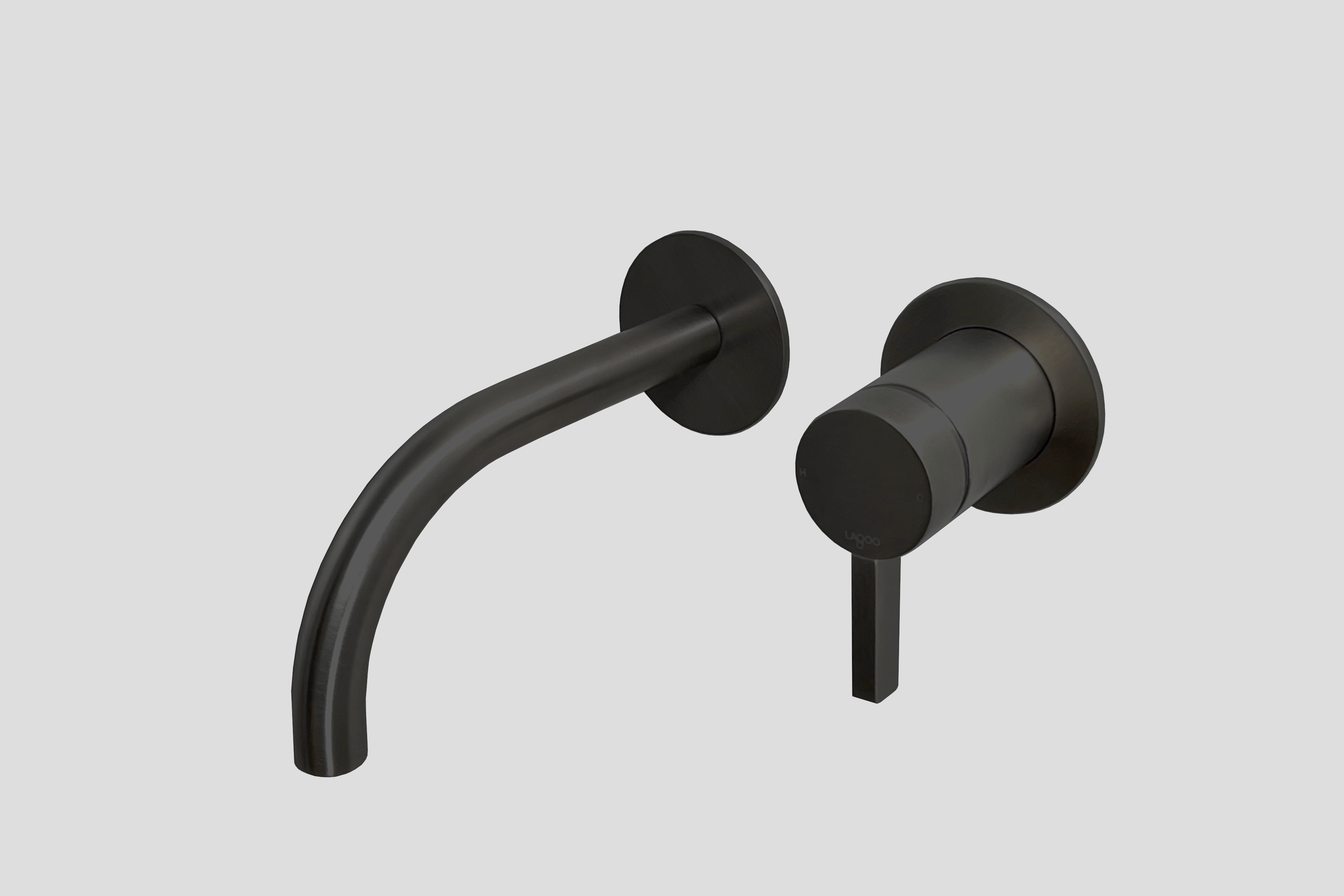 Lagoo Como Inbouw wastafelmengkraan afbouwdeel m. uitloop 19 cm CM1200-19MB Matt Black