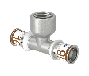 Uponor S Press Plus pers t stuk binnendraad 16x1/2x16 1070595