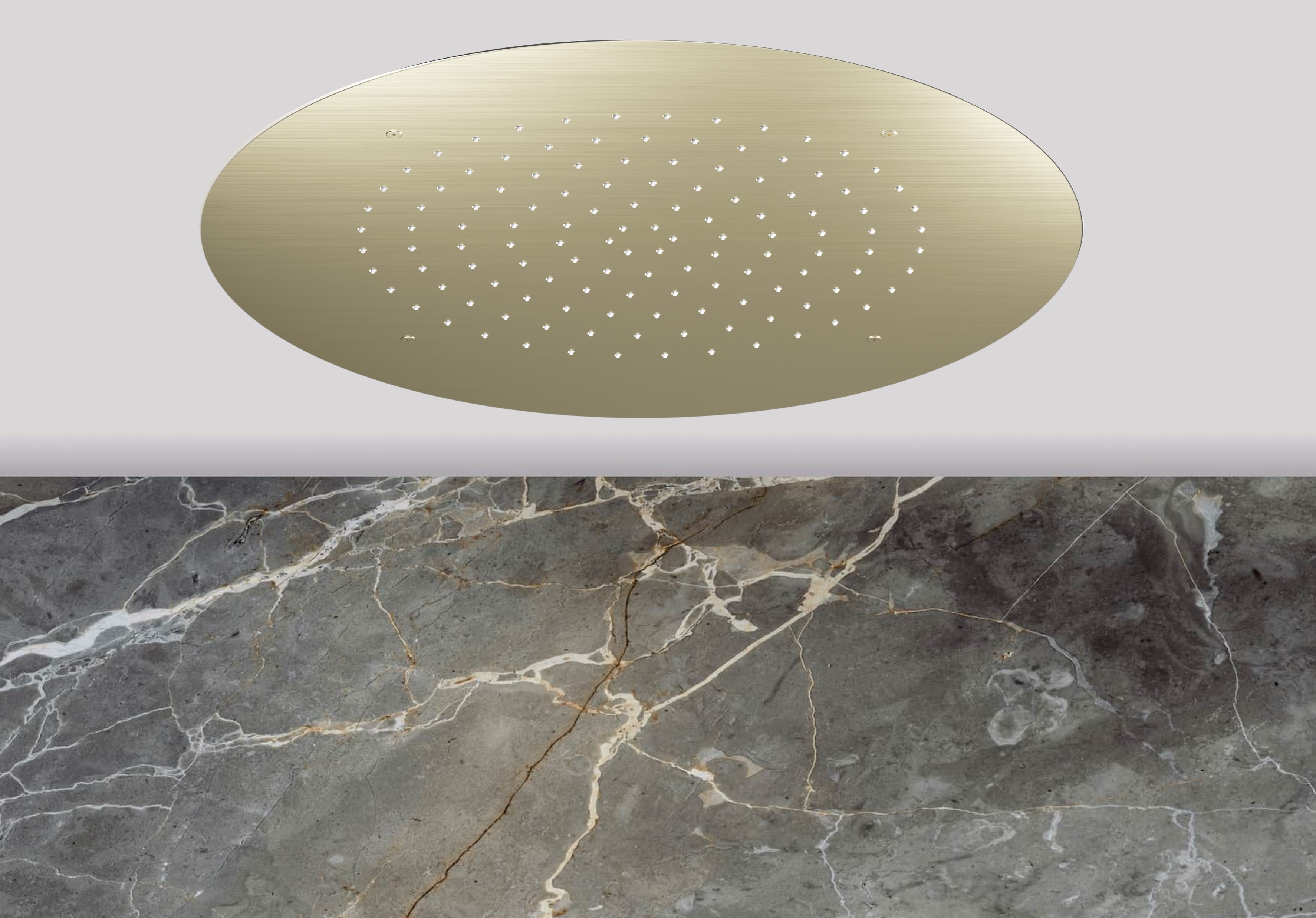 Lagoo Nesso Hoofddouche Showerlicious 550 N8222PG Brushed Champagne PVD