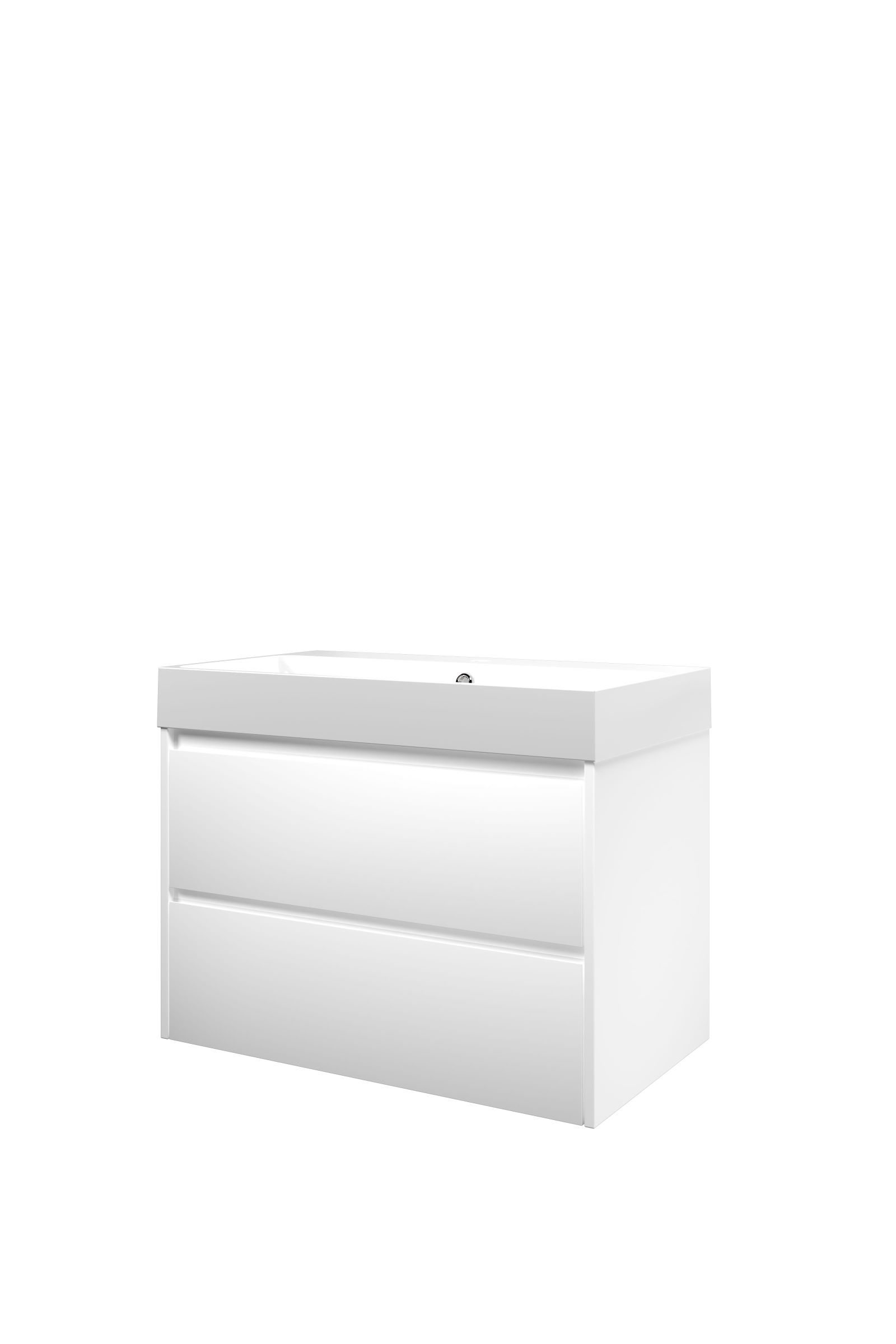 Proline set polystone Loft wast. met 1 krgt. en onderk. sym. 1816855 Mat wit/Glans wit H620xB800xD460