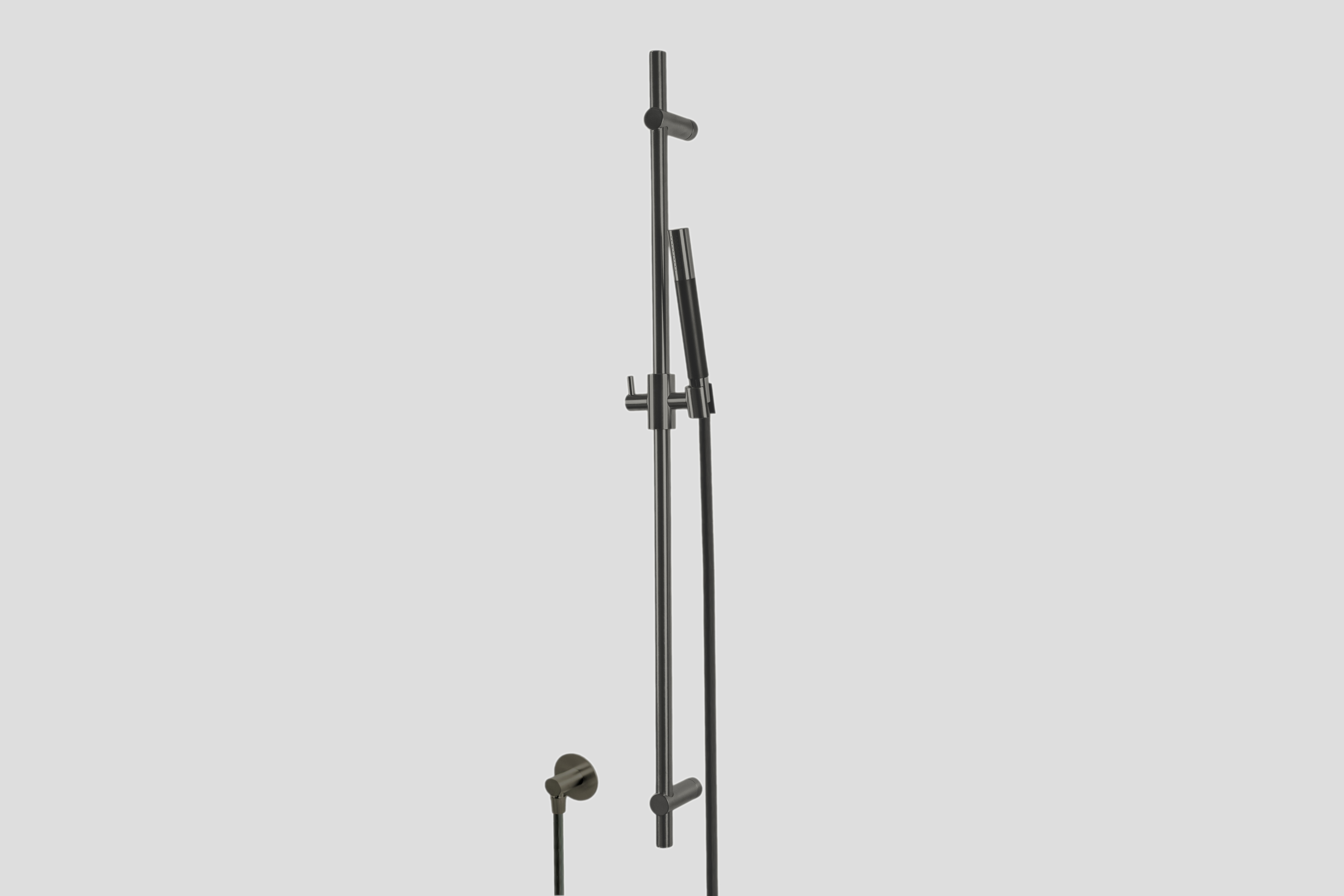 Lagoo Garda glijstang met wanduitlaat handdouche staaf en doucheslang G5210GM Brushed Gun Metal PVD