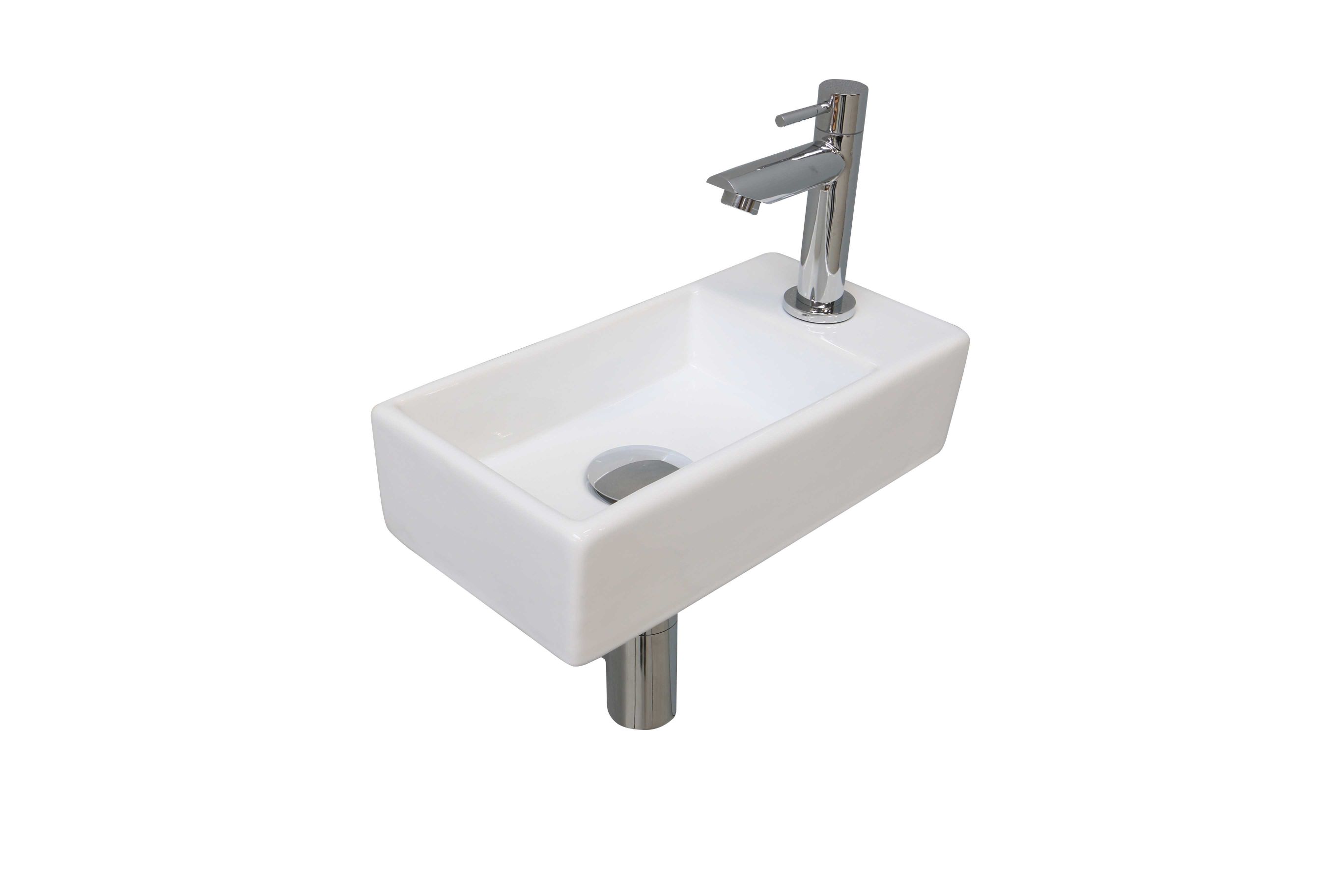 INK Versus Fonteinpack Porselein rechts 1805310 Glans wit/chroom H90xB360xD180