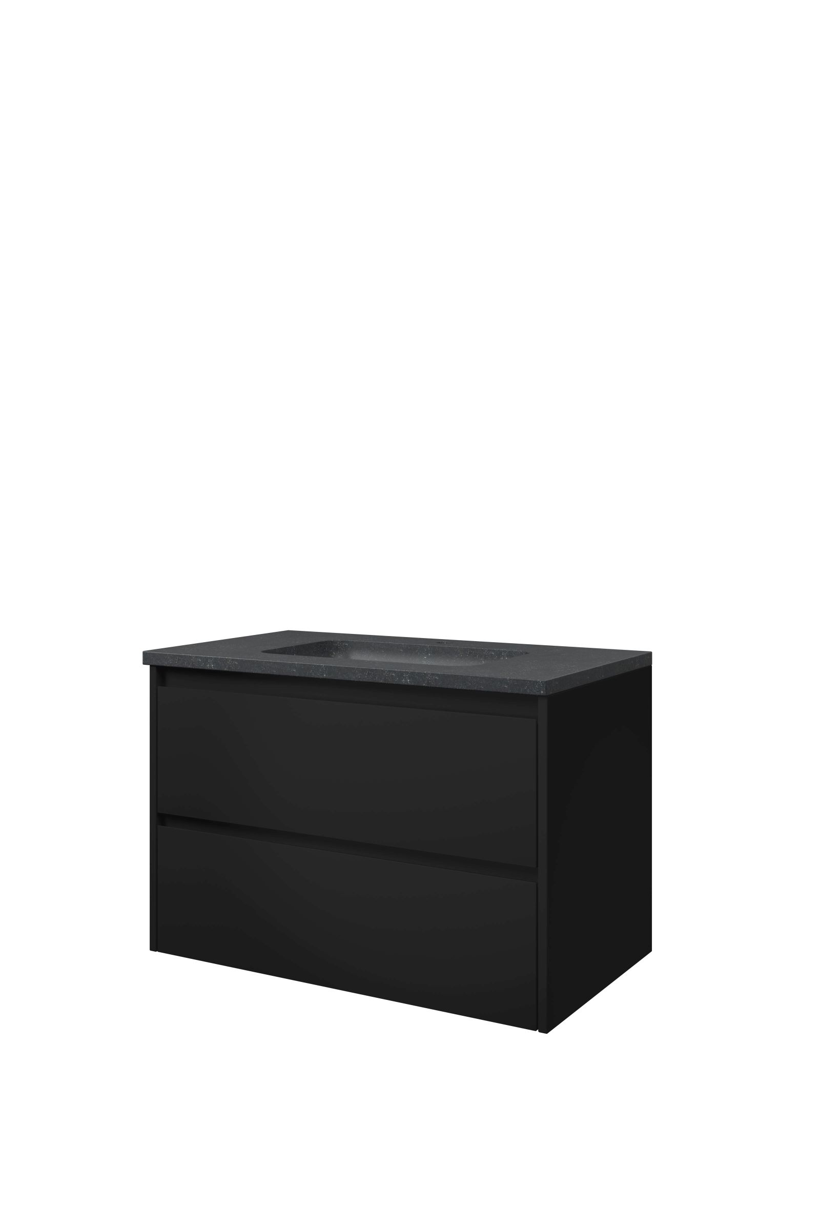 Proline set hardsteen Elegant wast. met 1 krgt. en onderk. sym. 1815736 Mat zwart/Blue stone H545xB800xD460