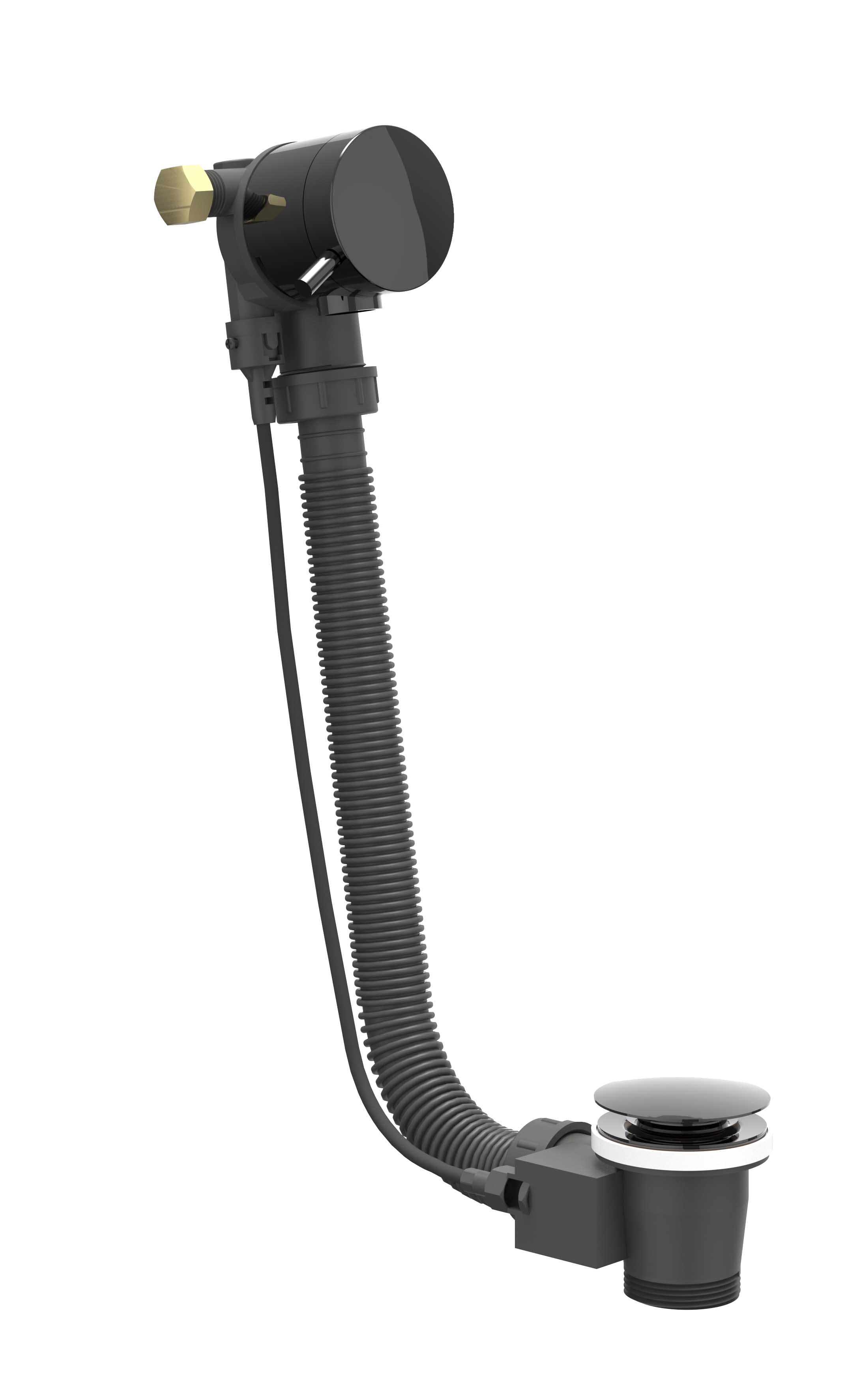 IVY Badoverloop-vulcombinatie 6903157 Zwart chroom PVD