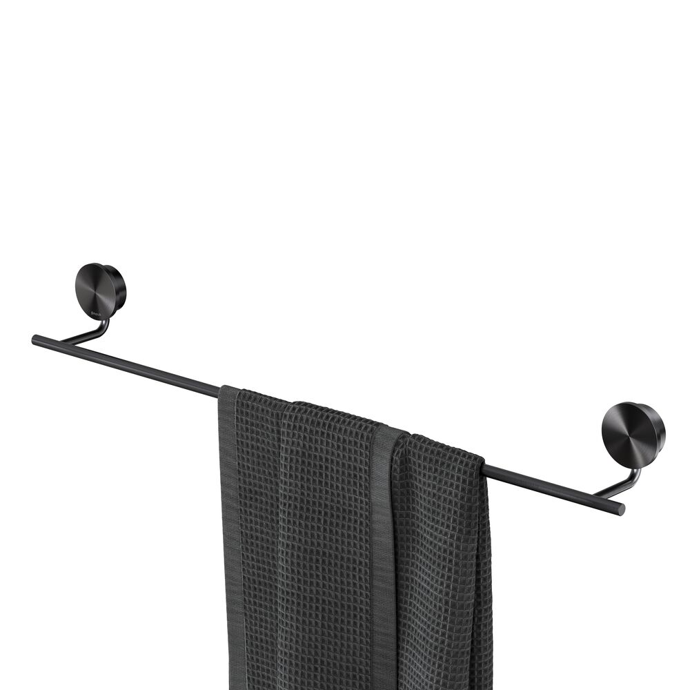 Geesa Opal handdoekrek 60 cm 917207-09-60 geborsteld zwart metaal