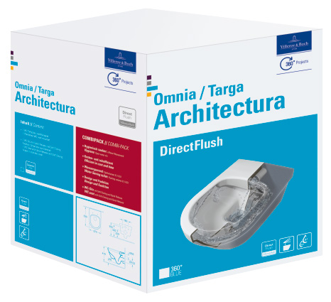 V&B Omnia architectura Combi-Pack Directflush 5684HR01 Wit Alpin