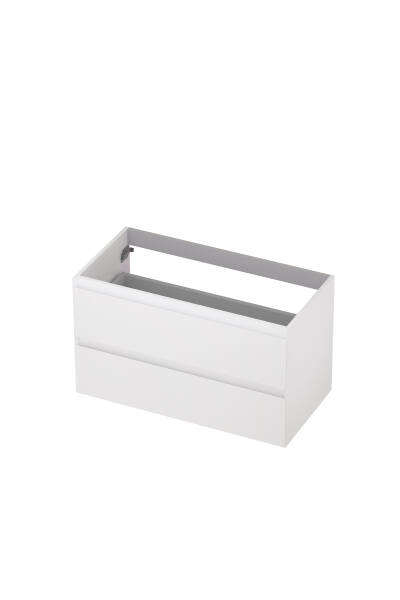 INK onderk. 2 laden greepl. gelakt 45gr 1240462 Hglans wit H520xB900xD450