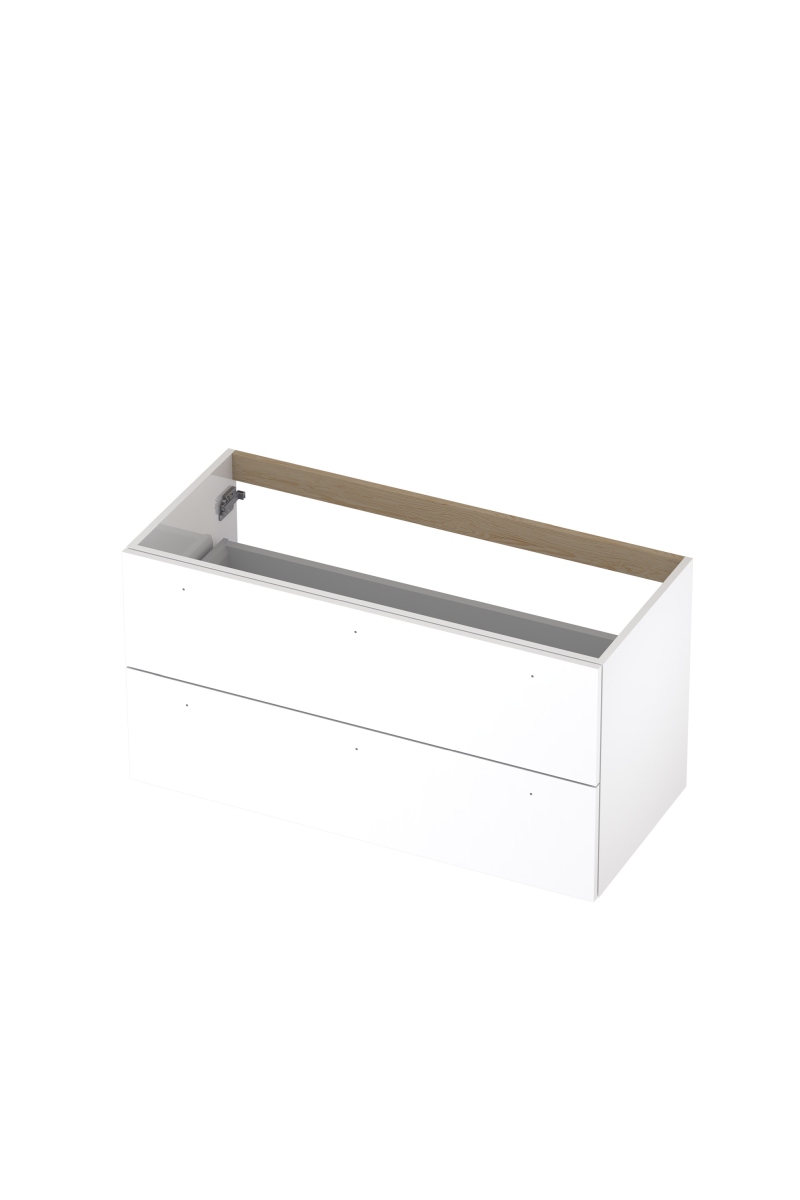 INK onderk. 2 laden met gr. gelakt 1101256 Hglans wit H520xB1000xD450