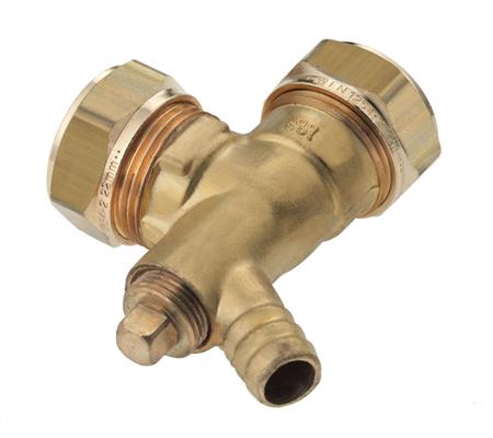 BPE Knie met aftap 15x15 knel 82660