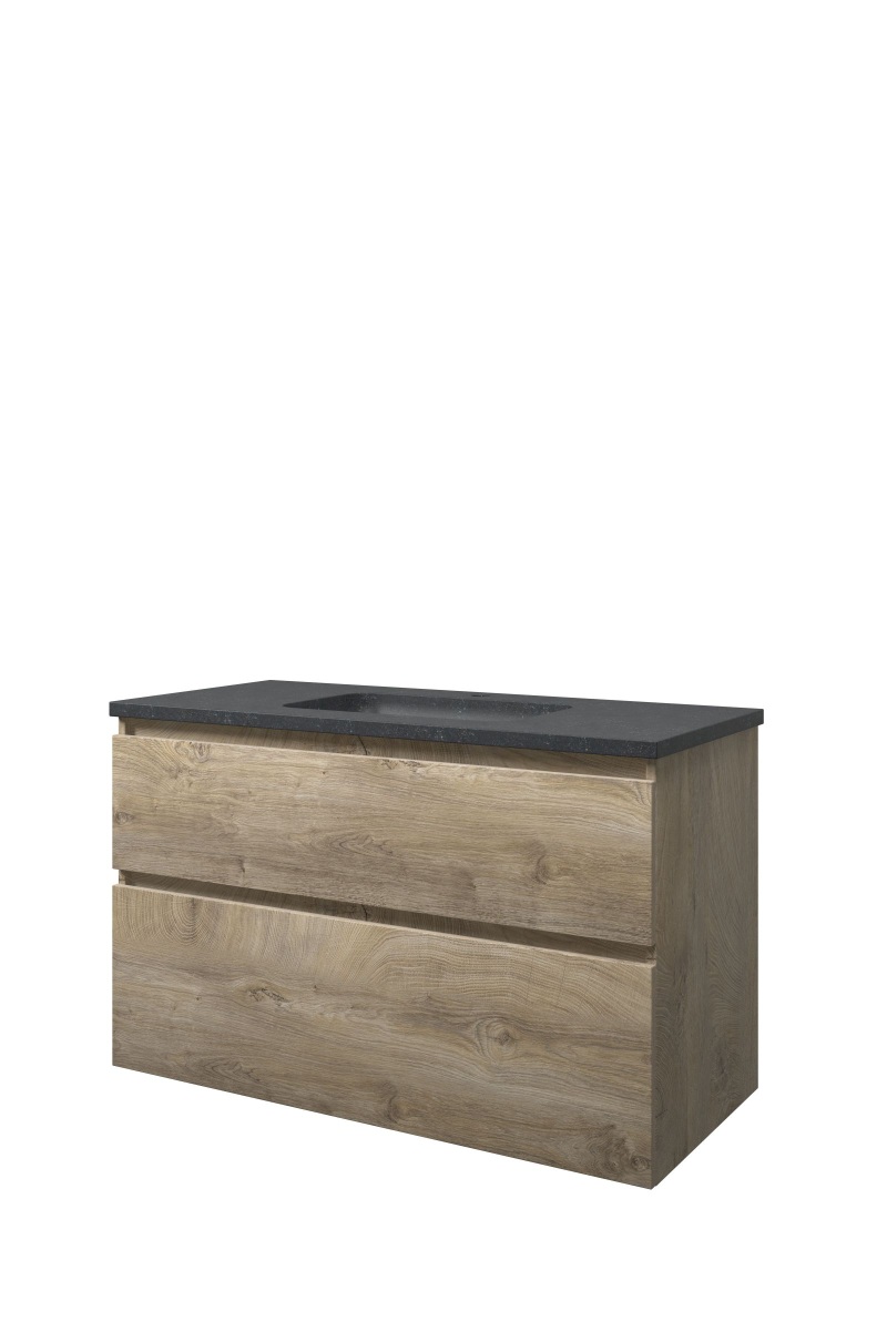 Proline set hardsteen Elegant wast. met 1 krgt. en onderk. a-sym. 1815851 Raw oak/Blue stone H625xB1000xD460