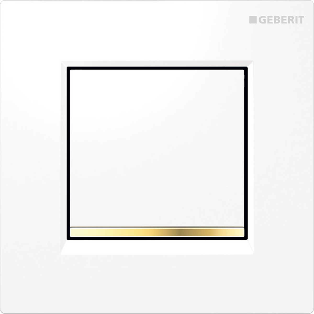 Geberit type 20 ur-sturing pneumatisch square wit - verguld 116.017.KK.1