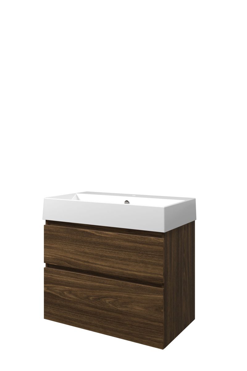 Proline set porselein Loft wast. met 1 krgt. en onderk. a-sym. 1815533 Cabana oak/Glans wit H700xB800xD460