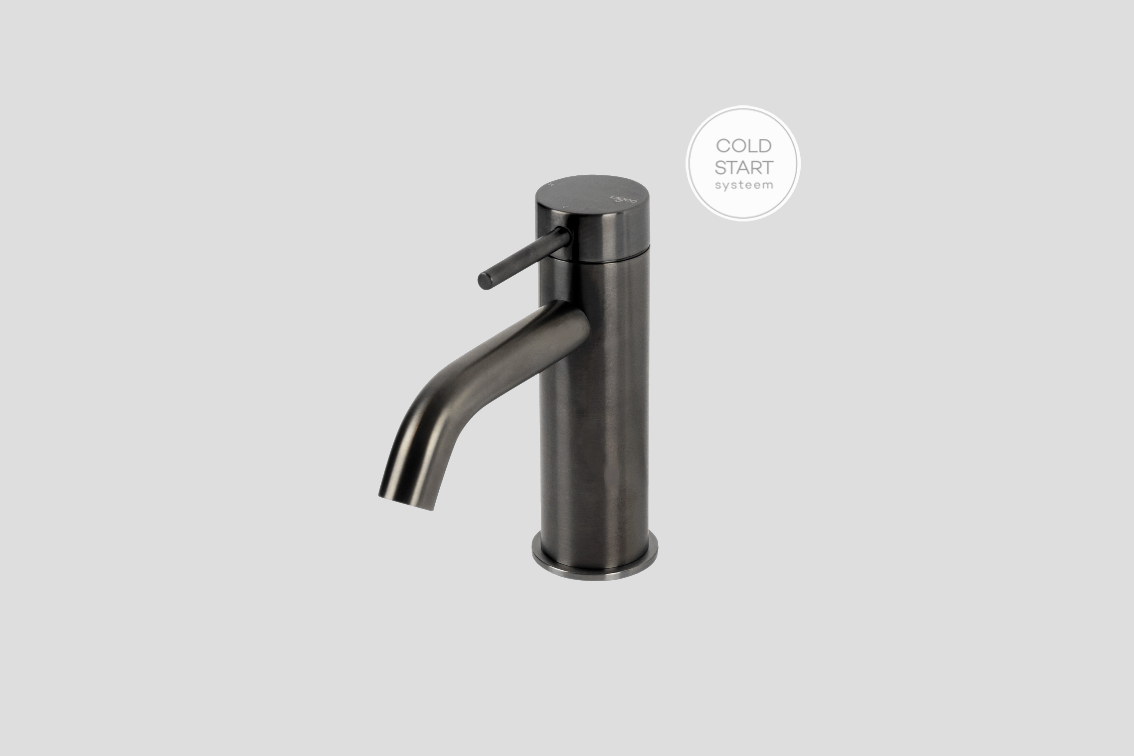 Lagoo Garda wastafelmengkraan regular G1100GM Brushed Gun Metal PVD