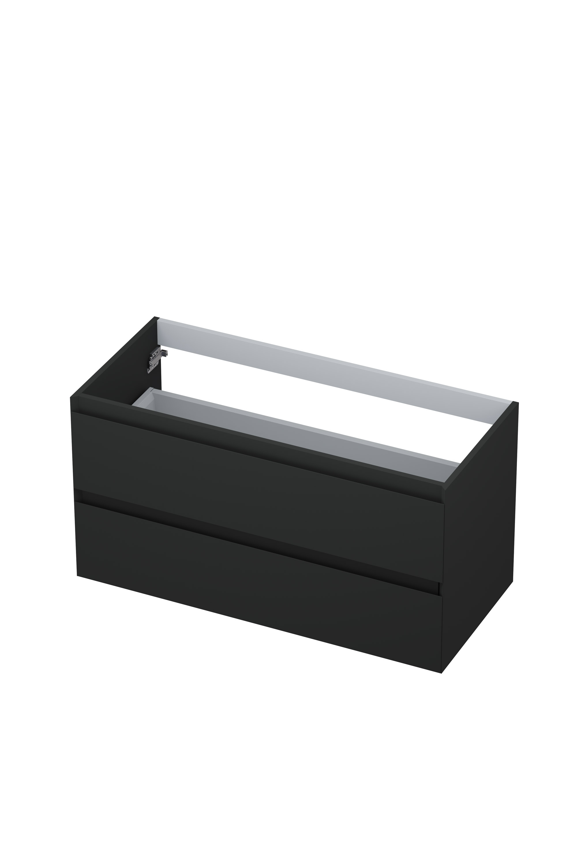 INK Onderkast 2 laden greeploos gelakt gr 1240421h Mat antraciet B1000xD450xH520