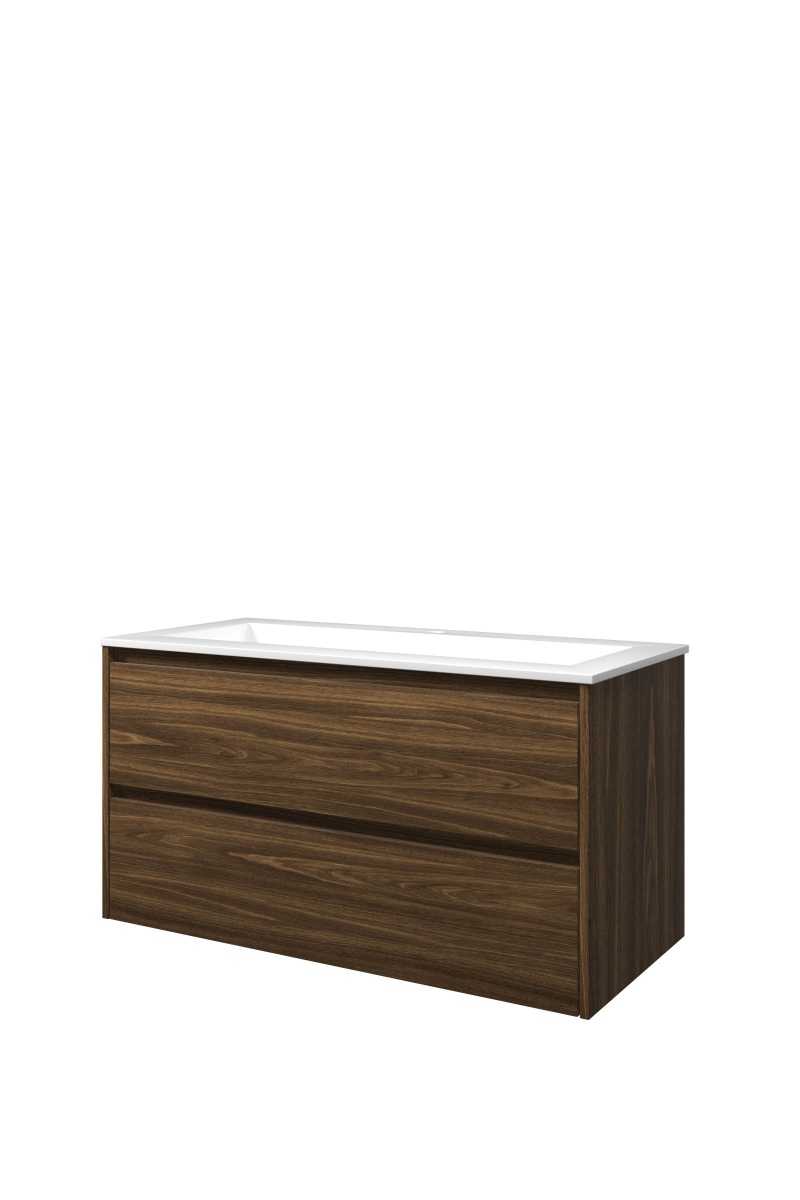 Proline set polystone Elegant wast. met 1 krgt. en onderk. sym. 1816193 Cabana oak/Glans wit H540xB1000xD460