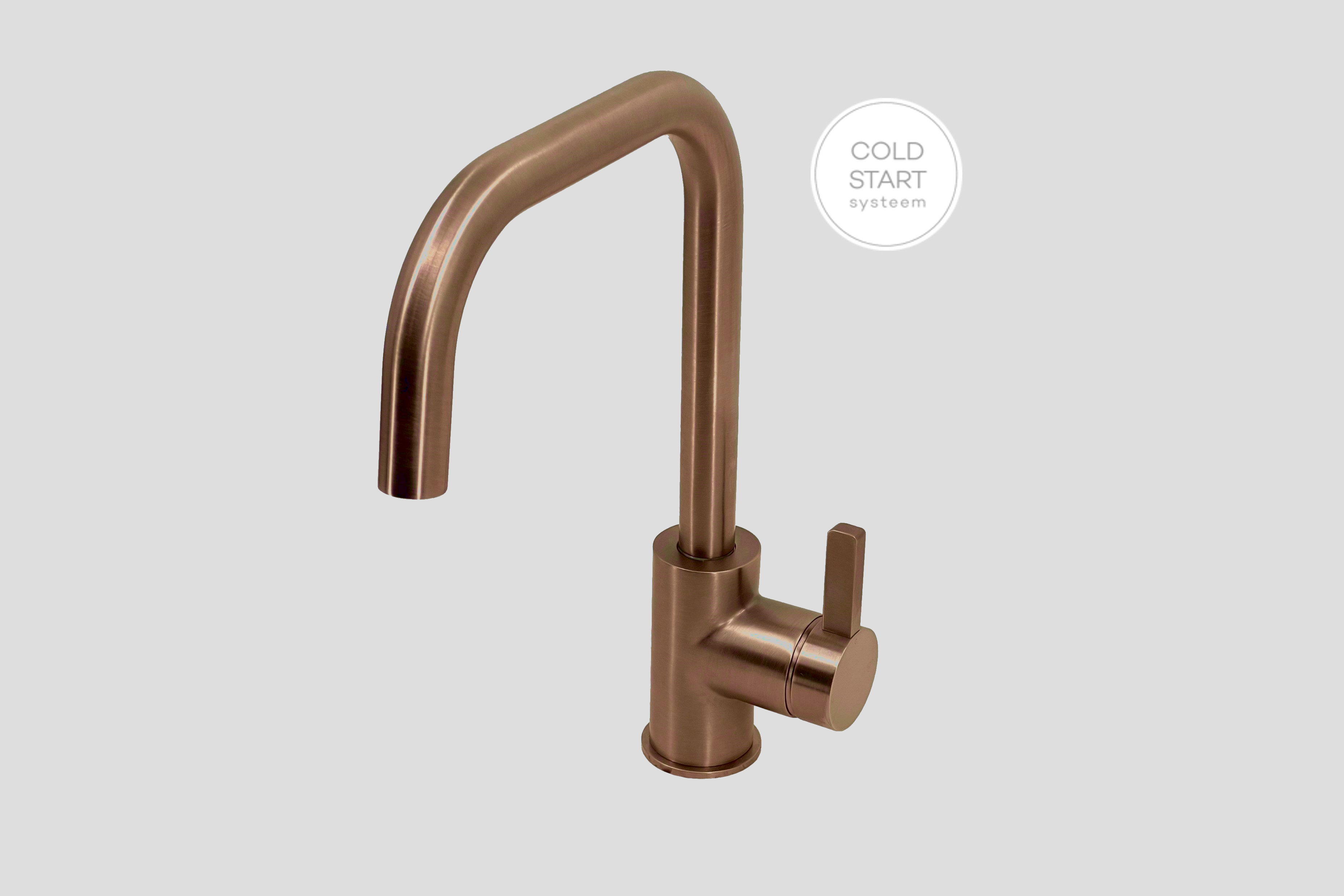 Lagoo Como Wastafelmengkraan m. hoge draaibare uitloop CM1110BK Brushed Copper PVD
