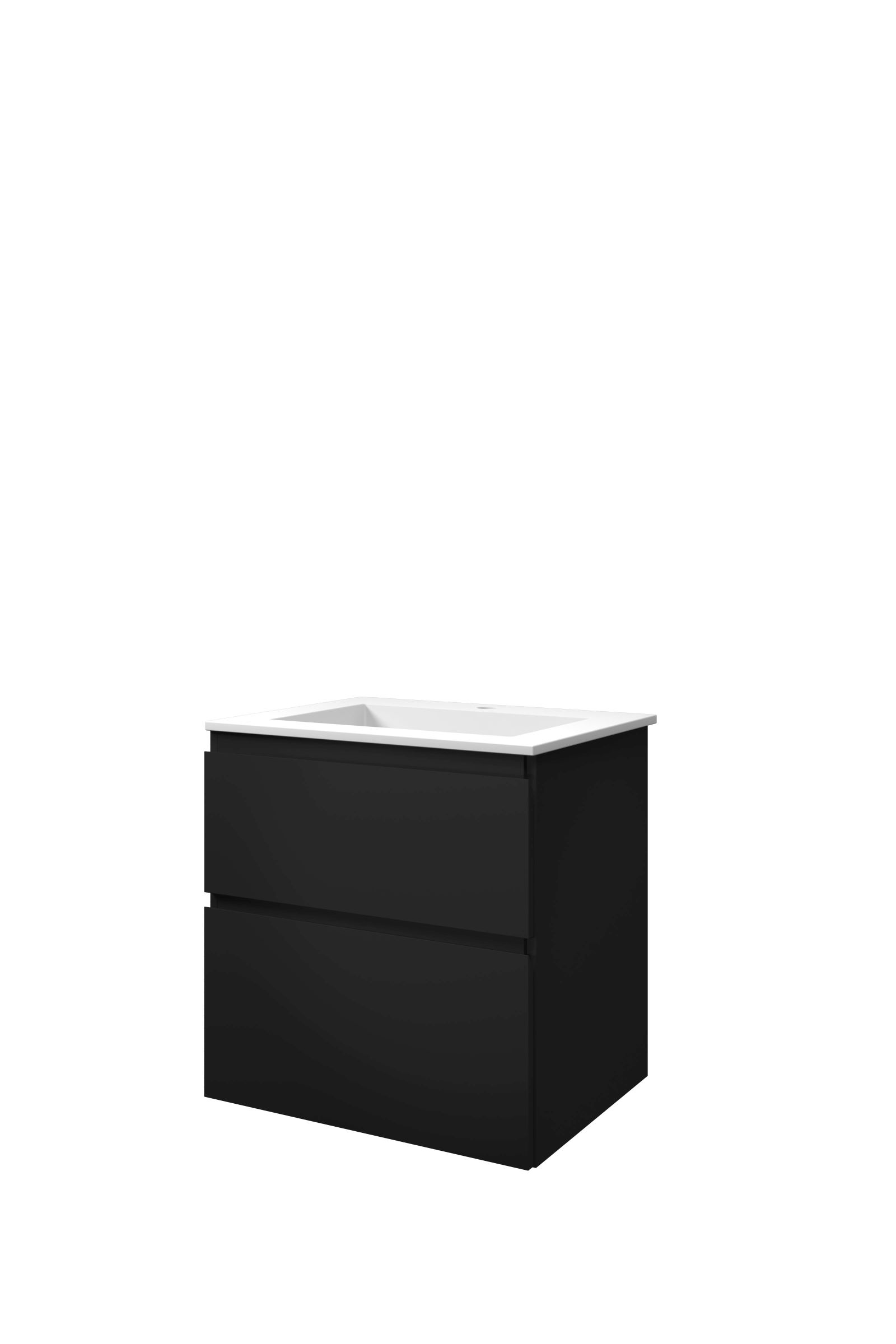 Proline set polystone Elegant wast. met 1 krgt. en onderk. a-sym. 1816336 Mat zwart/Mat wit H620xB600xD460