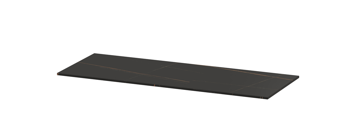 INK Afdekplaat van keramische slab zonder uitsparing H10xB1200xD450 Lauren black mat / 210232