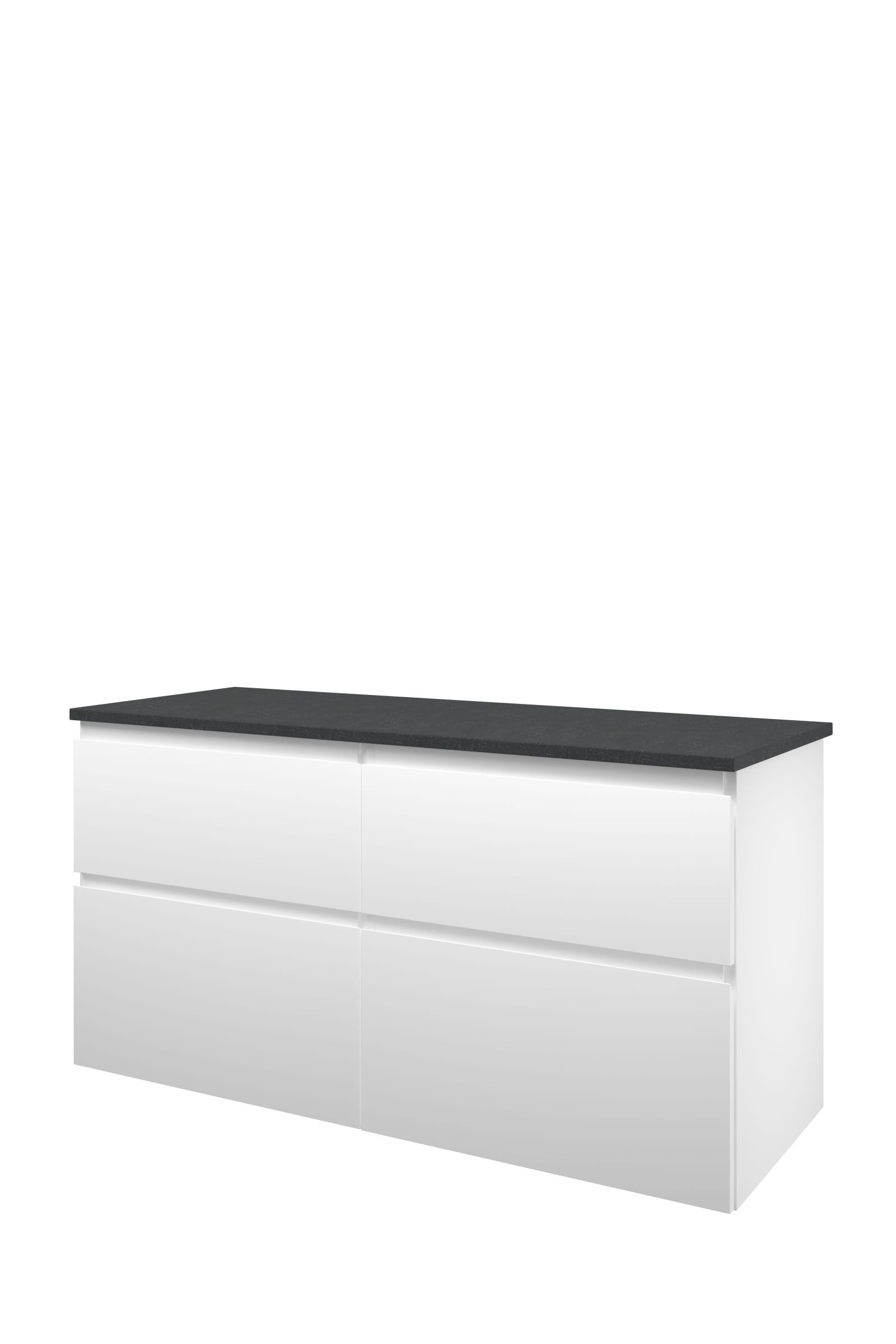 Proline Top afdekplaat hardsteen onderk. 4 la a-symm. H620xB1200xD460 Mat wit/Blue stone / 1817965