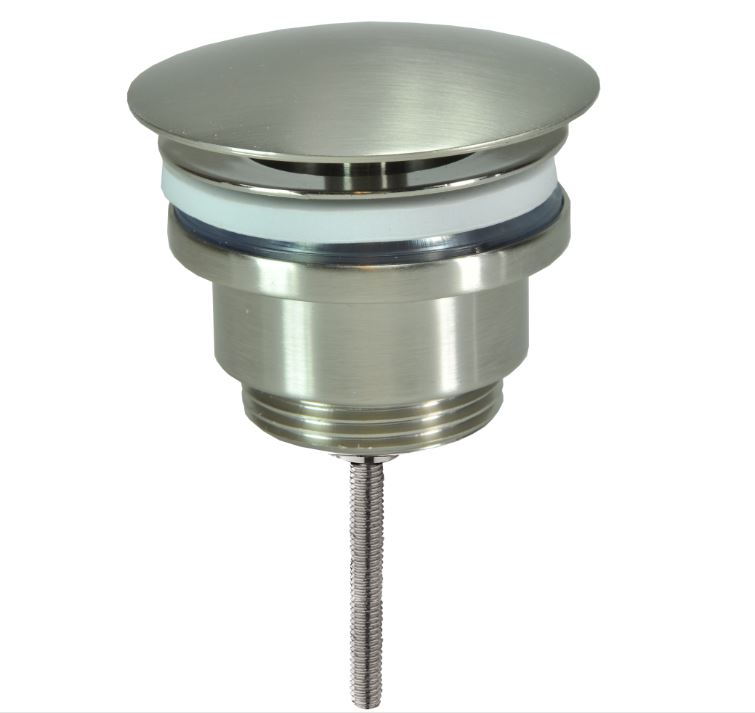 DSI Luxe afvoerplug 5/4 niet afsluitbaar v.fontein RVS Look
