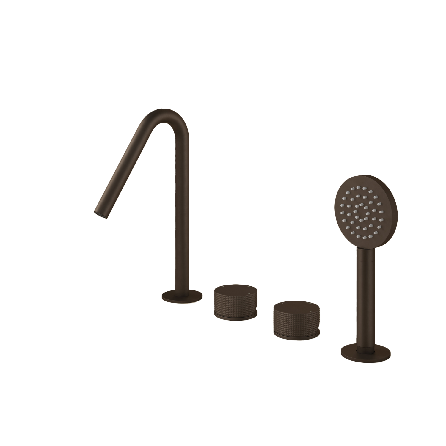 Hotbath GUY badrandcombinatie met uitloop binatie een hendel met uitloop mengkraan met uitloop GY073DTB Tuscan bronze