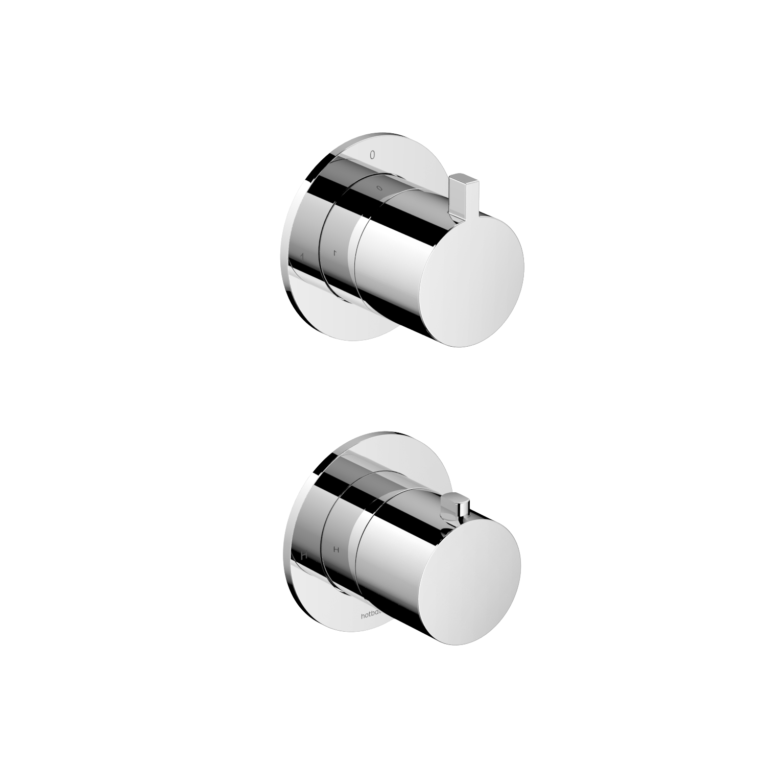 Hotbath Ace afbouwdeel inbouw thermostaat m. 2-weg stop-omstel AC009EXTCR Chroom