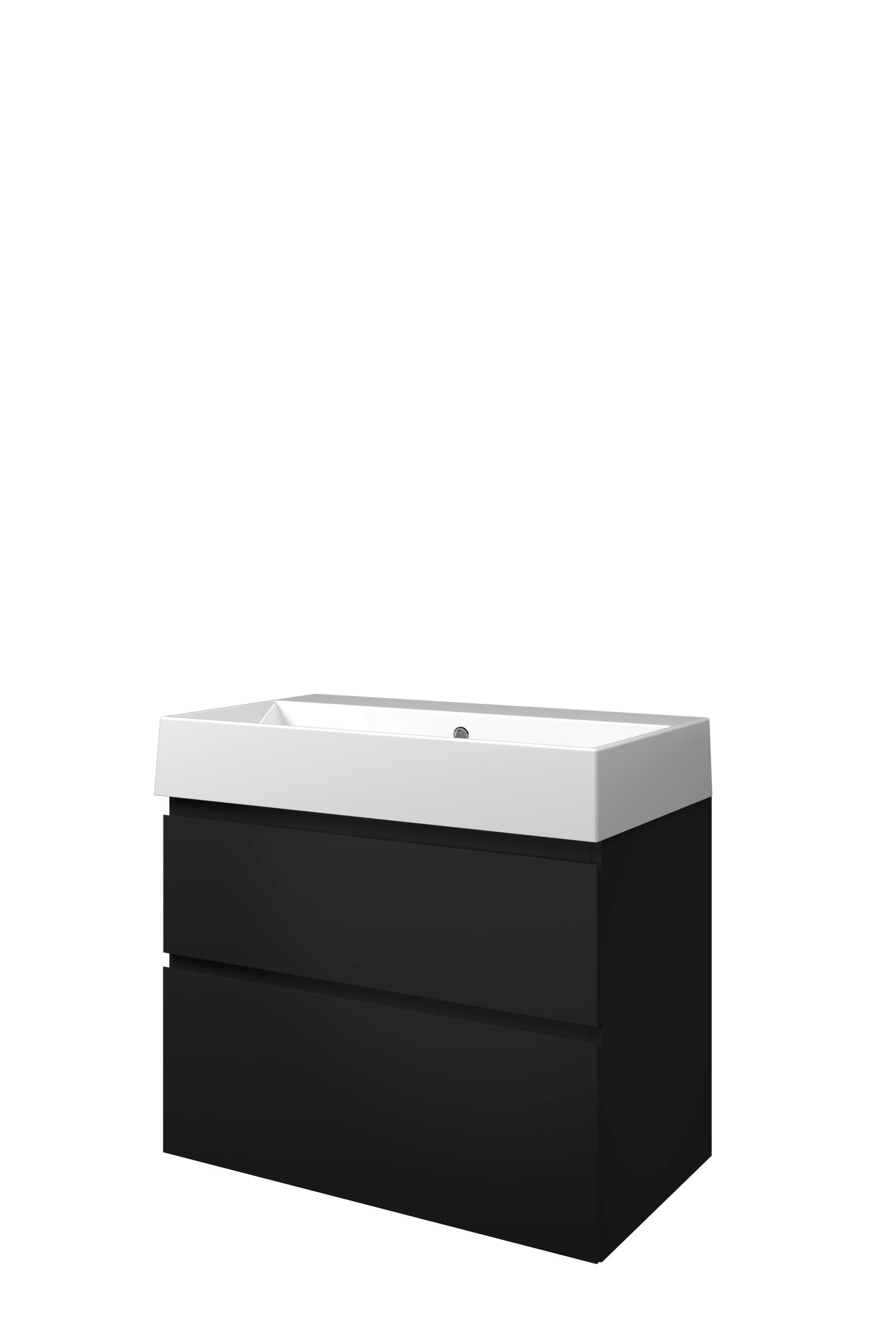 Proline set porselein Loft wast. z. krgt. en onderk. sym. 1815426 Mat zwart/Glans wit H620xB800xD460