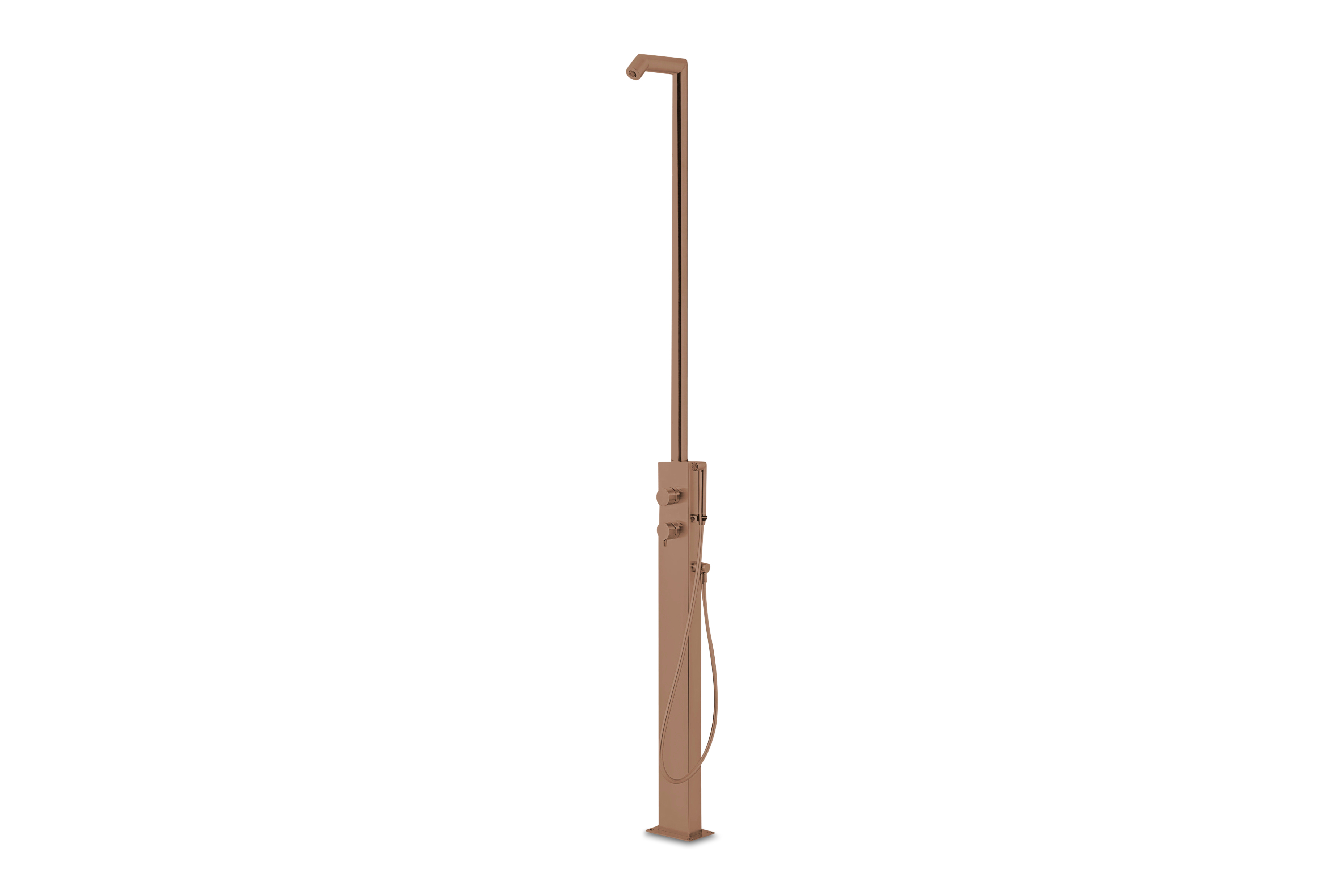 Lagoo Nesso Buitendouche m. 2-weg omstel en handdouche N8002BK Brushed Copper PVD