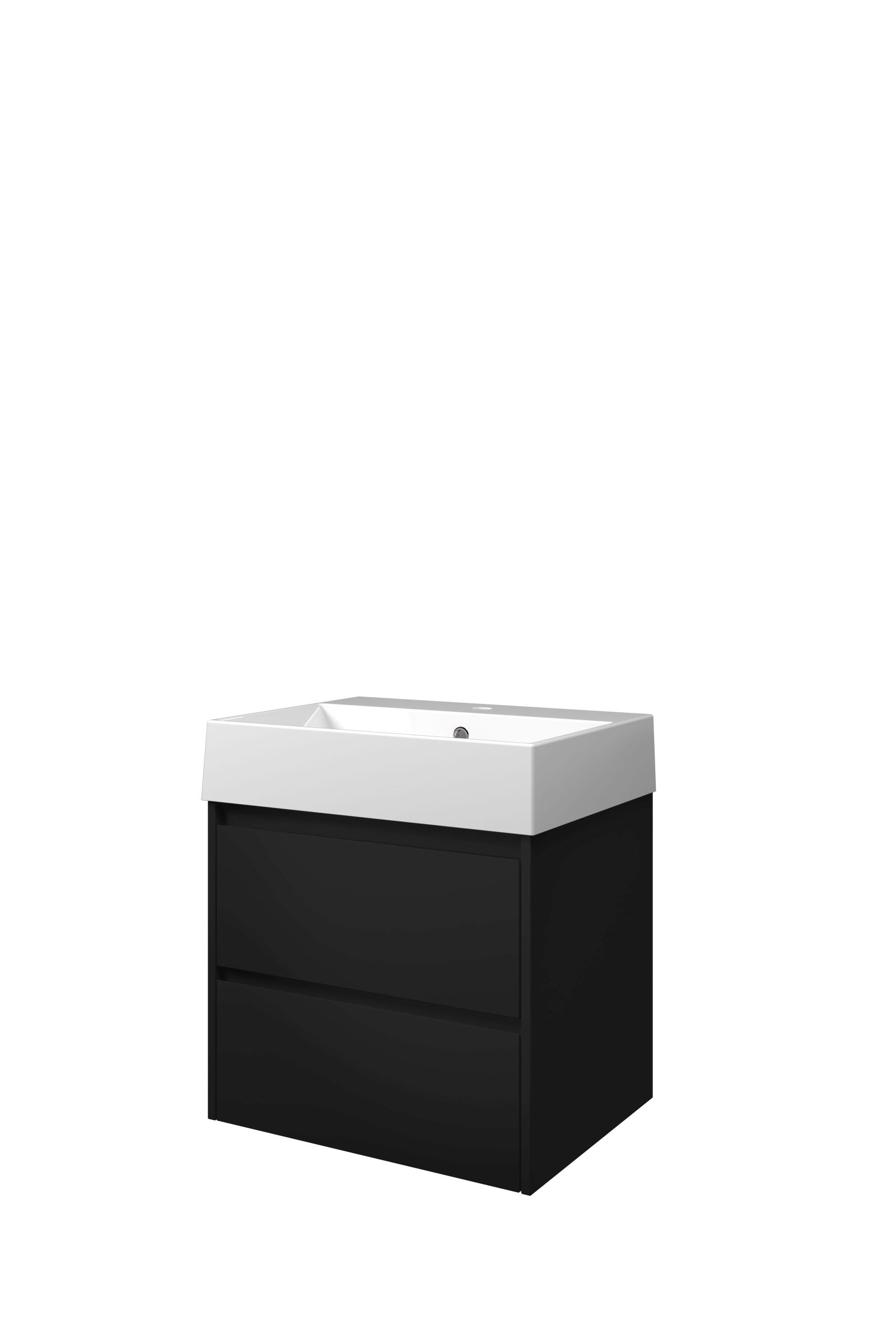 Proline set porselein Loft wast. met 1 krgt. en onderk. sym. 1815416 Mat zwart/Glans wit H620xB600xD460