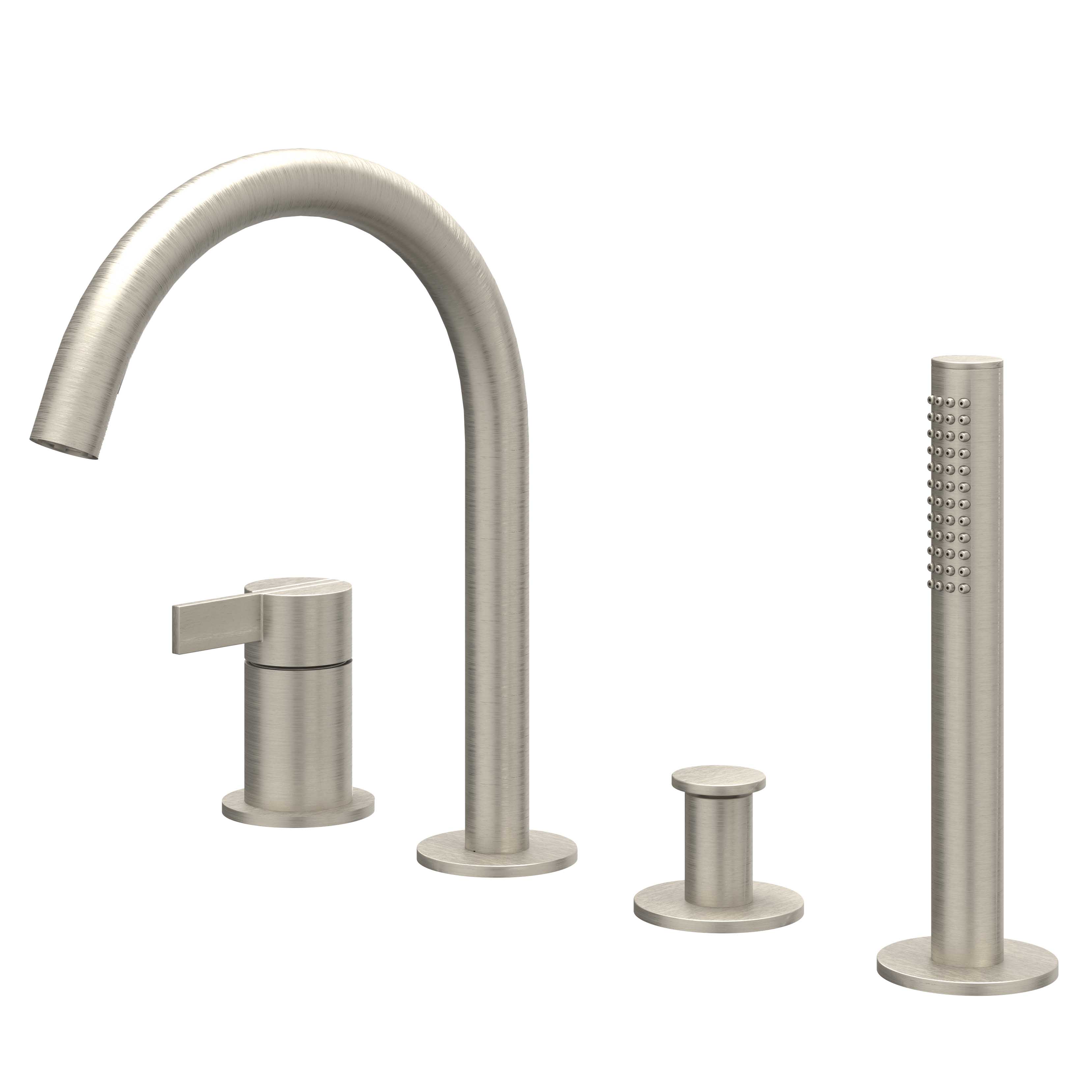 IVY Pact Badrandcombi 4-gats m/draaibare uitloop uittrekbare handd 6302153 gebr. nickel PVD