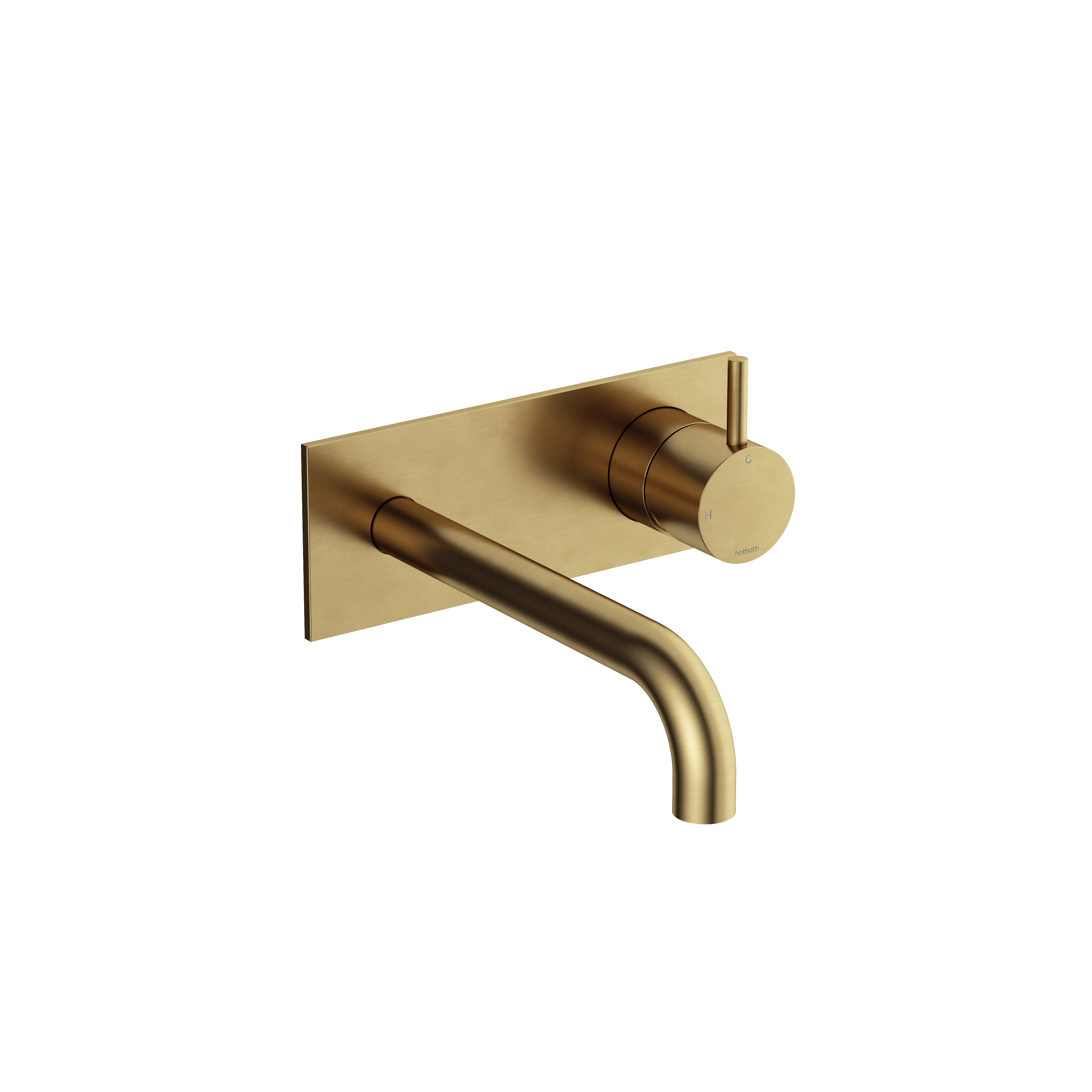 Hotbath Cobber afbouwdeel tbv inbouw wastafelkraan 18cm uitloop CB106EXT18BB Geborsteld messing