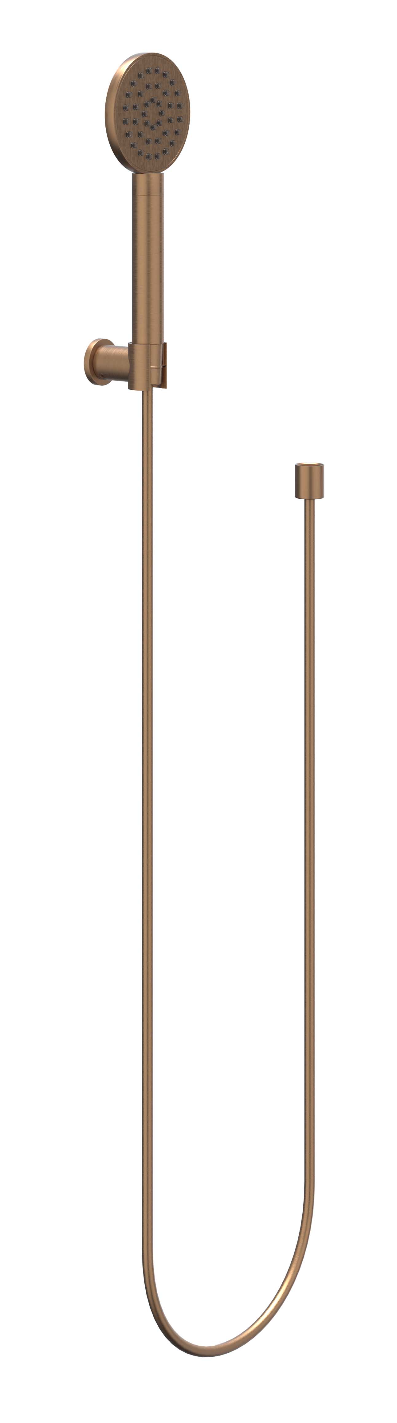 IVY handdset slang 150cm wandhouder en satin spray handd 6901105 gebr. mat koper PVD