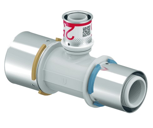 Uponor Composiet pers T-stuk 50x25x40mm 1039967 (3)