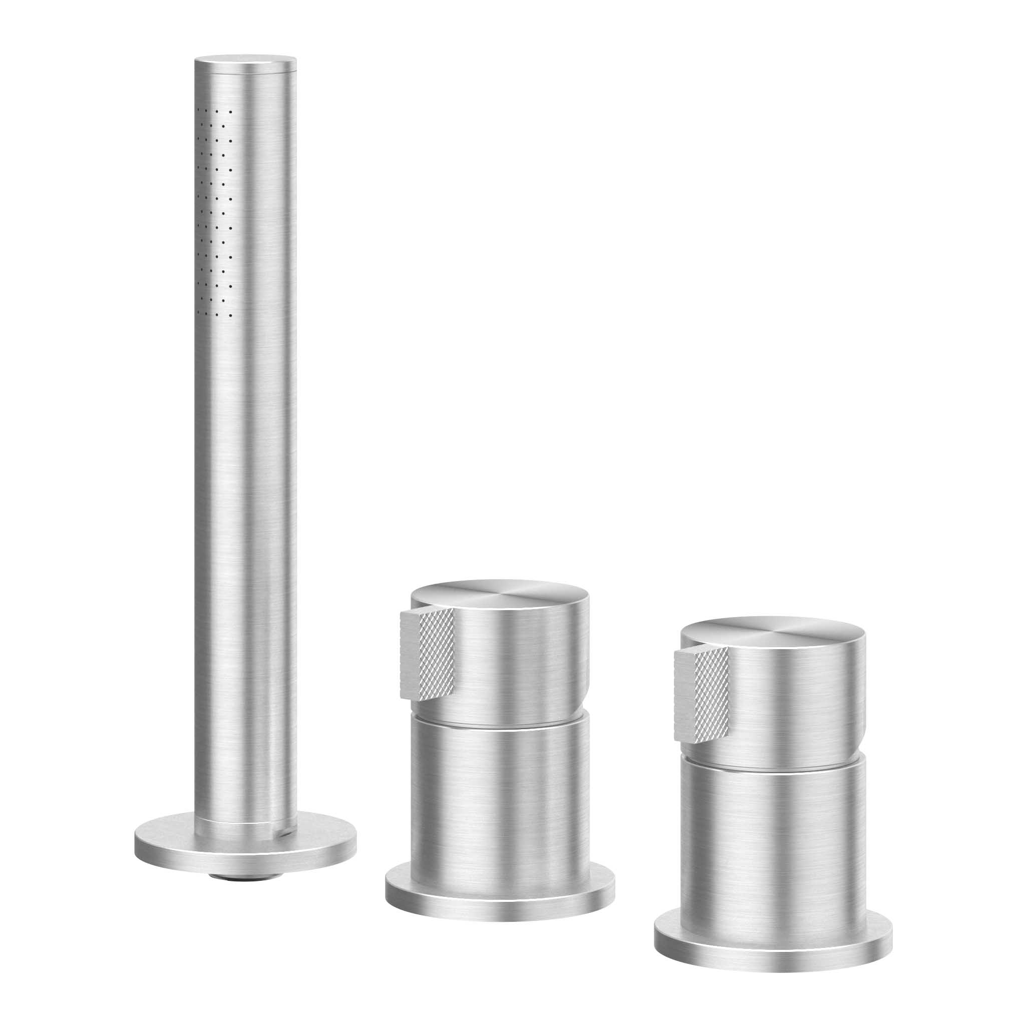 IVY Tribe Badrandcombinatie 3-gats m/uittrekbare handd zonder uitloop 6301181 RVS316 gebr.