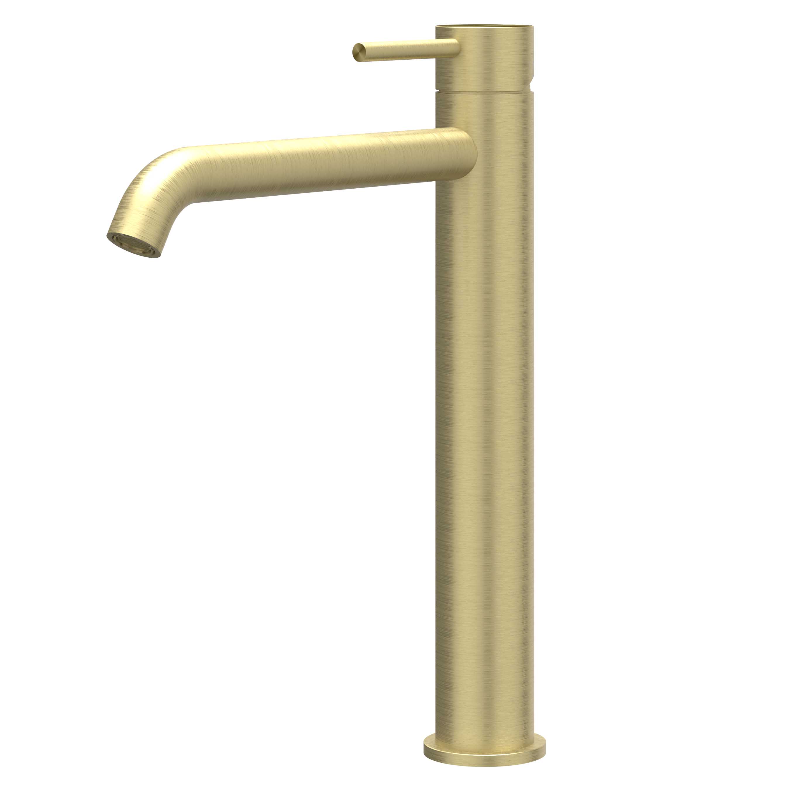 IVY Concord Eenhendel wastafelmengkraan opbouw model L coldstart 6100452 RVS316 gebr. mat goud PVD