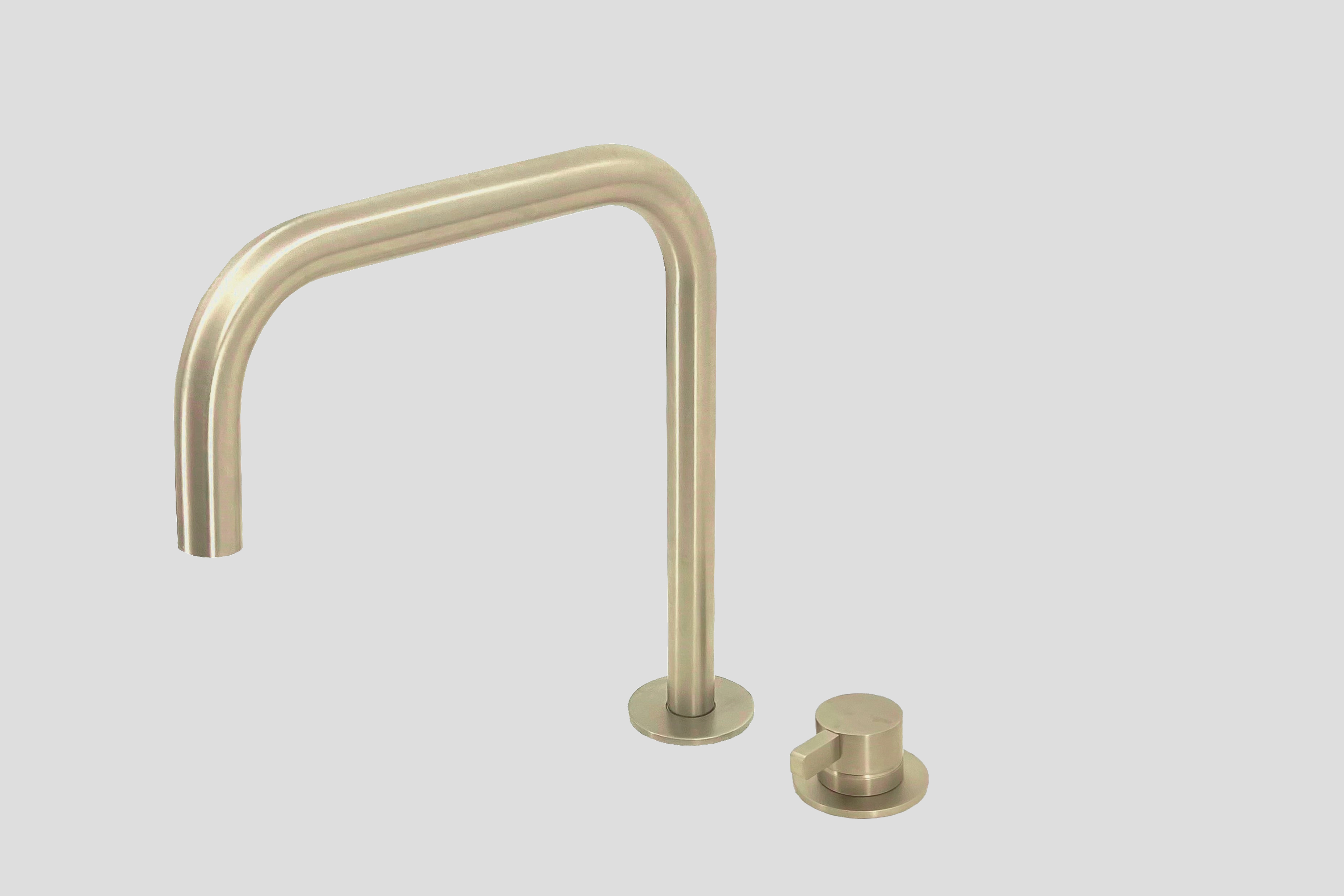 Lagoo Como Wastafelmengkraan 2-gats m. draaibare rechte uitloop medium CM1230PG Brushed Champagne PVD